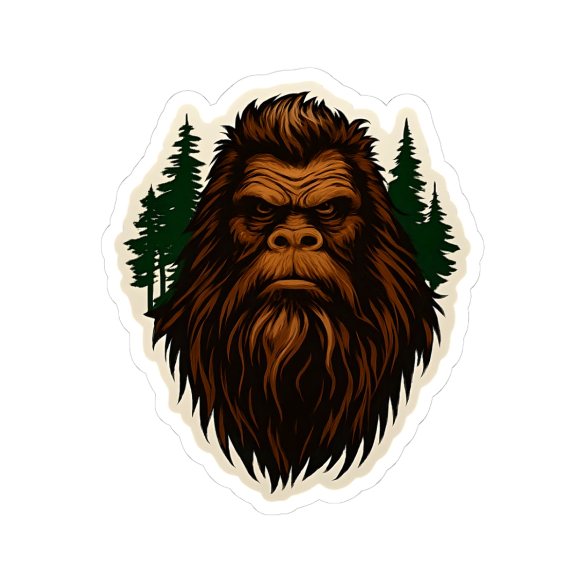 Mystical Bigfoot Kiss-Cut Stickers | Nature Lover Gift, Outdoor Adventure Decor, Laptop Stickers, Wilderness Theme, Wild Animal Decor