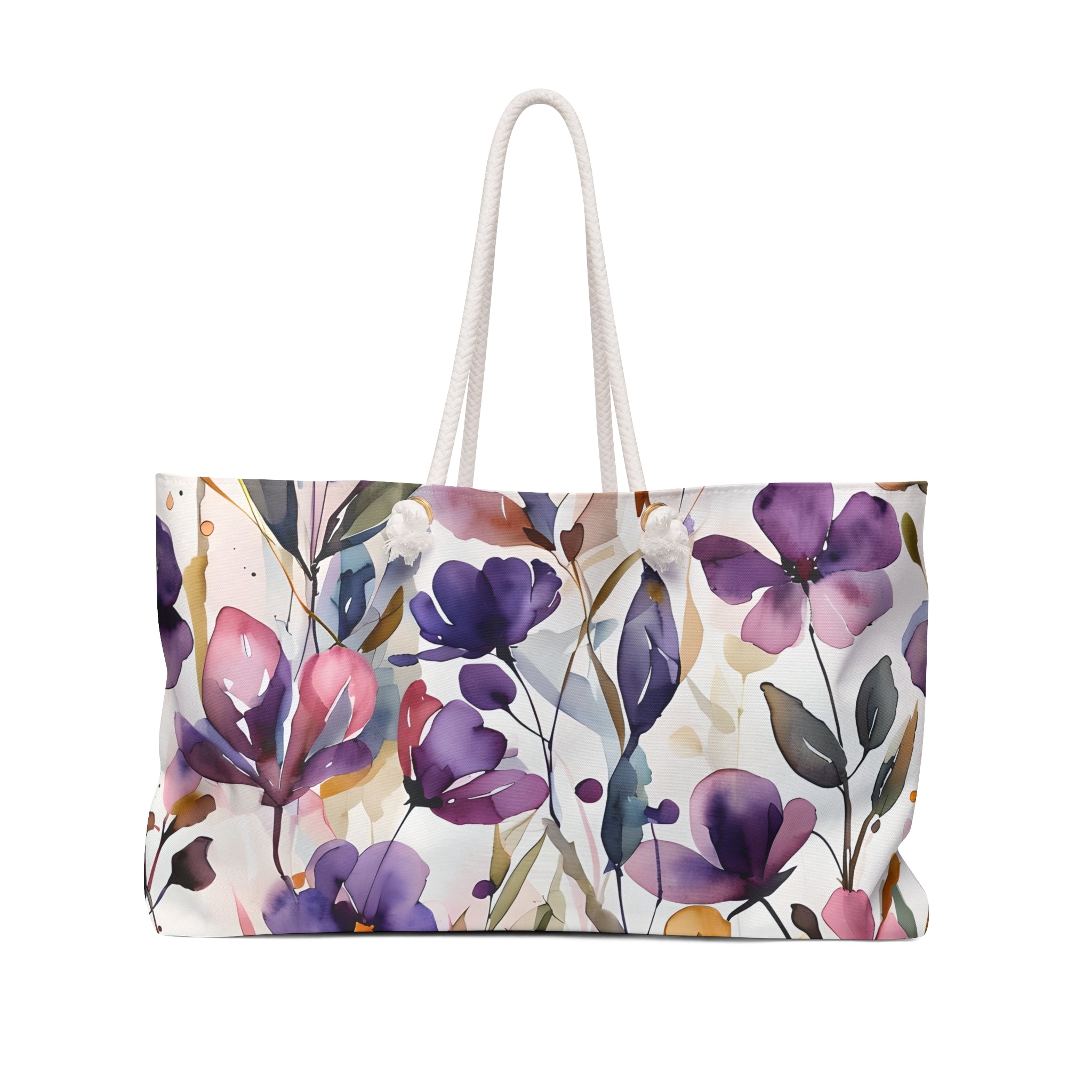 Floral Weekender Bag, Stylish Tote for Travel, Lightweight Beach Bag, Perfect for Gifts, Boho Chic Design