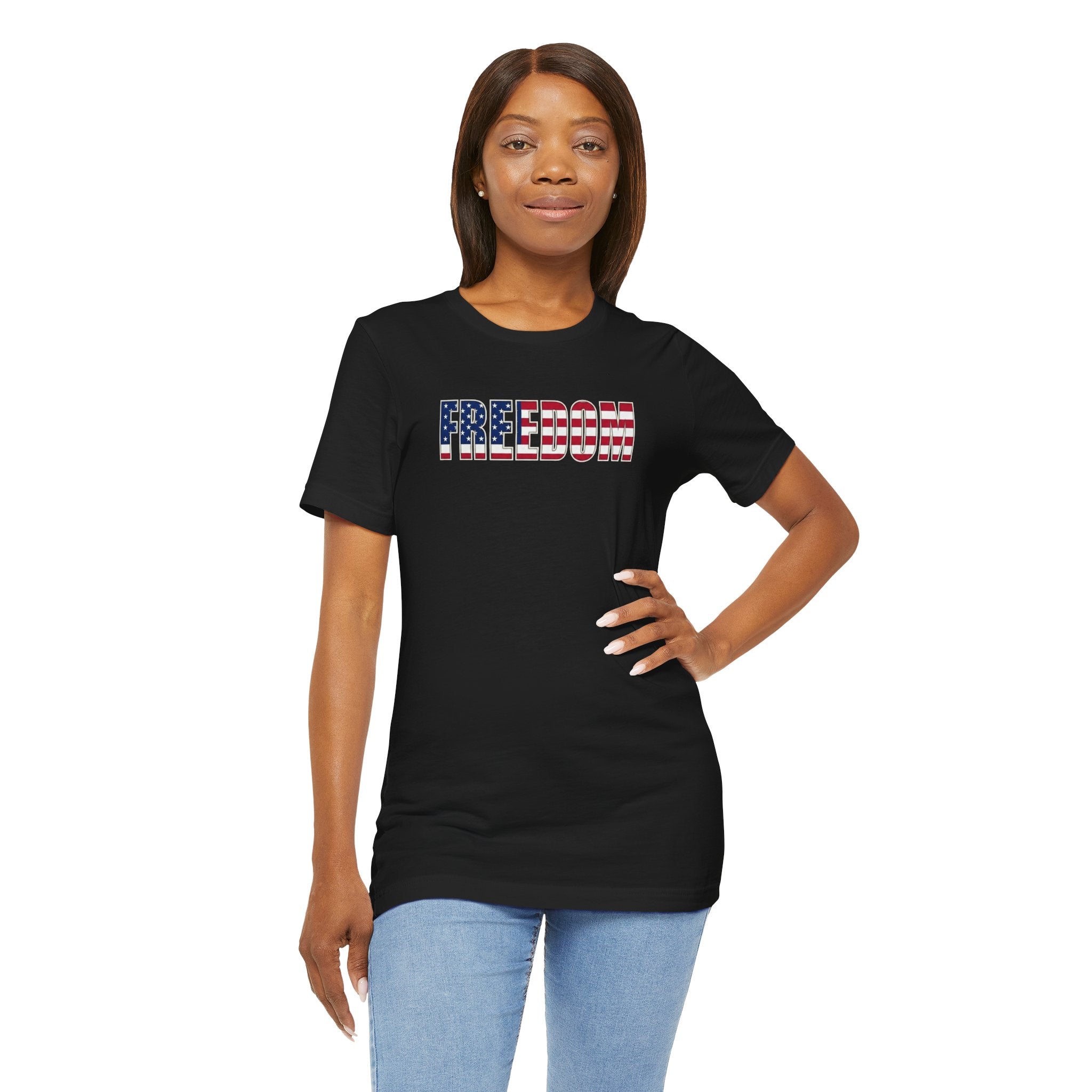 Freedom American Flag Tee — Patriotic 'FREEDOM' Graphic T-Shirt