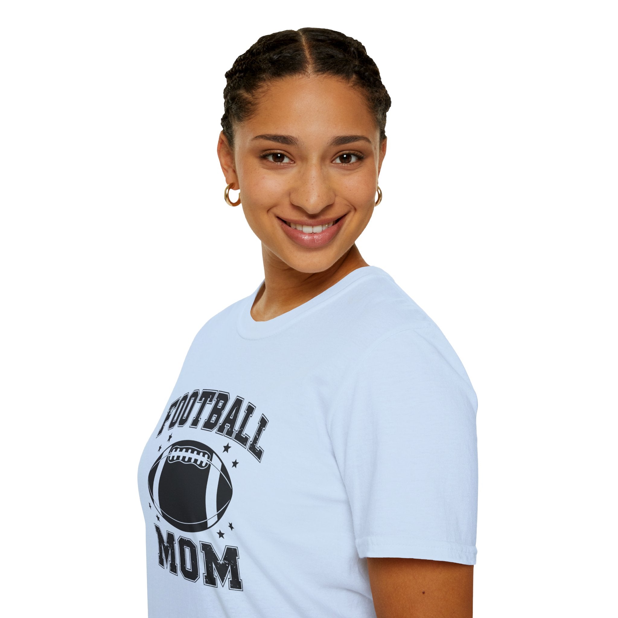 Football Mom Unisex Softstyle T-Shirt, Perfect Gift for Sports Moms, Game Day Tee, Team Spirit Shirt, Gift for Football Lovers