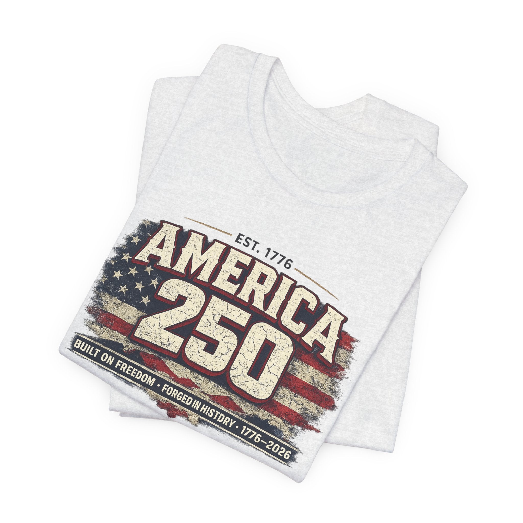 America 250 T-Shirt — Vintage Flag Patriotic 1776-2026 Anniversary Tee