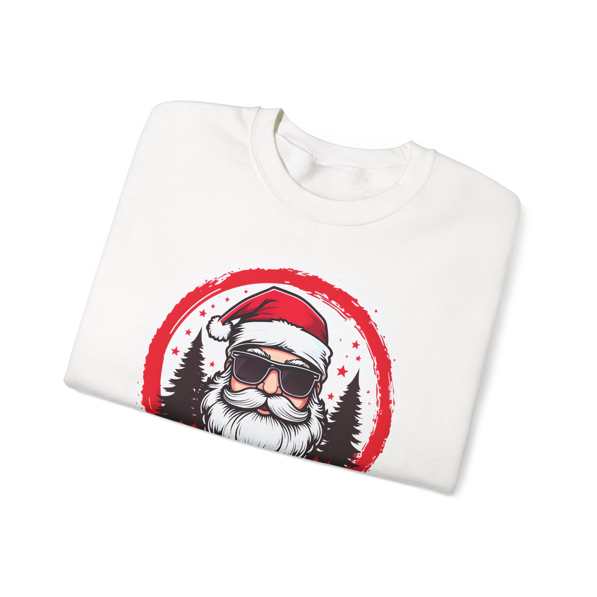 Funny Christmas Sweatshirt, Santa Graphic Crewneck, Holiday Gift for Him/Her, Festive Apparel for Parties, Winter Wear