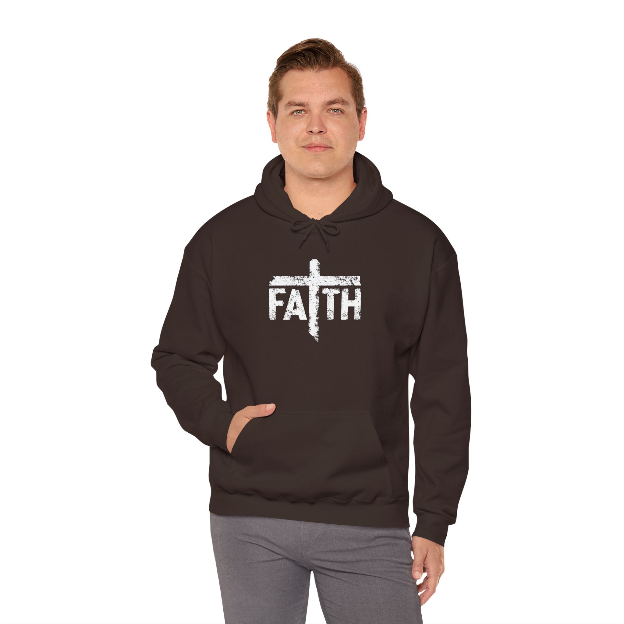Faith Hoodie, Inspirational Sweatshirt for Men and Women, Cozy Pullover for Church, Gifts for Believers, Religious Apparel