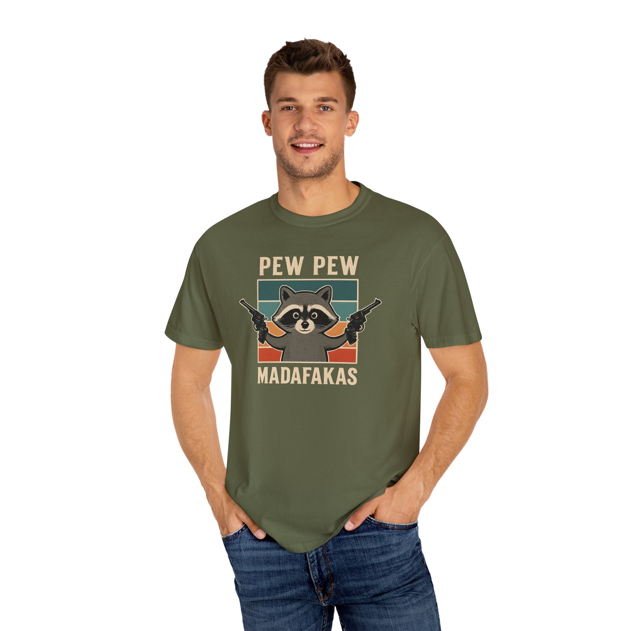 Pew Pew MafaFakas T-Shirt - Fun Unisex Garment-Dyed Tee