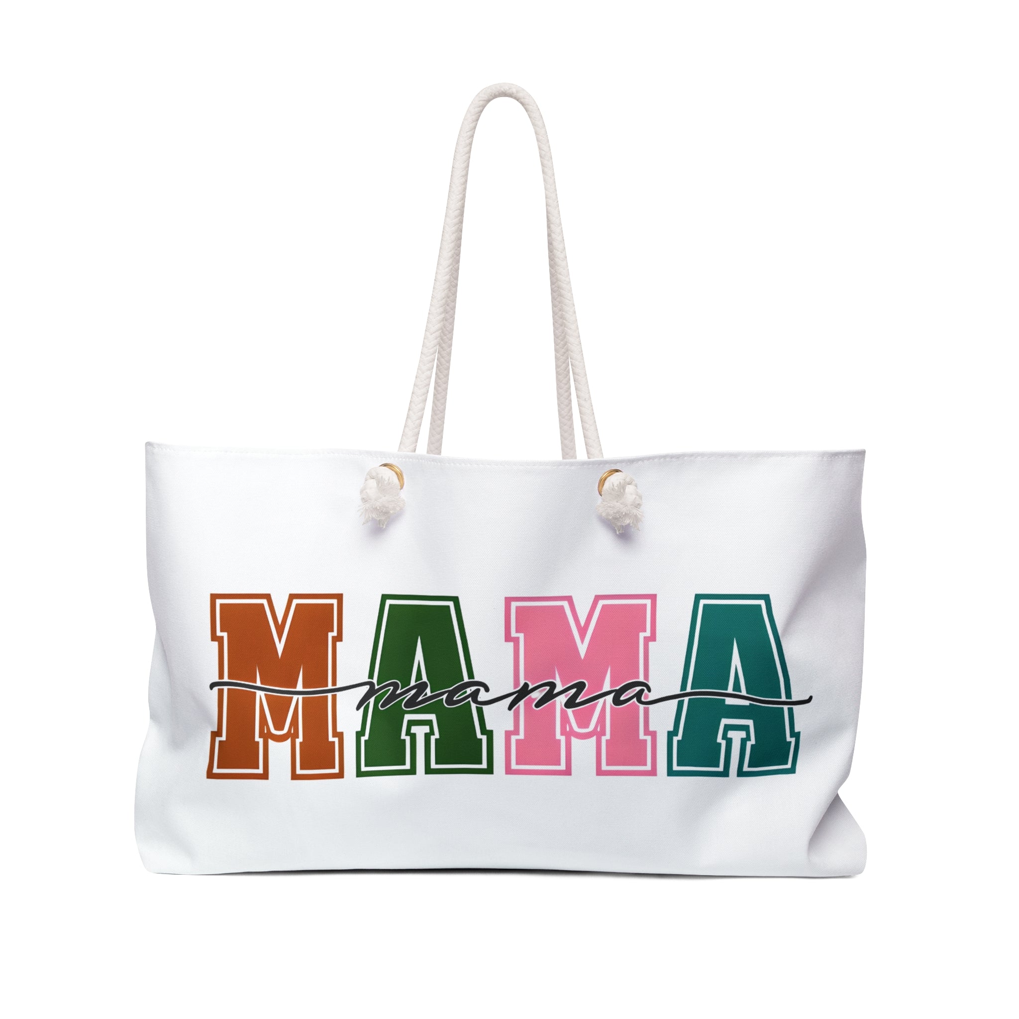 Mama Weekender Bag | Stylish Tote for Moms | Travel & Beach, Perfect Gift for Mother's Day, Birthdays, and Baby Showers