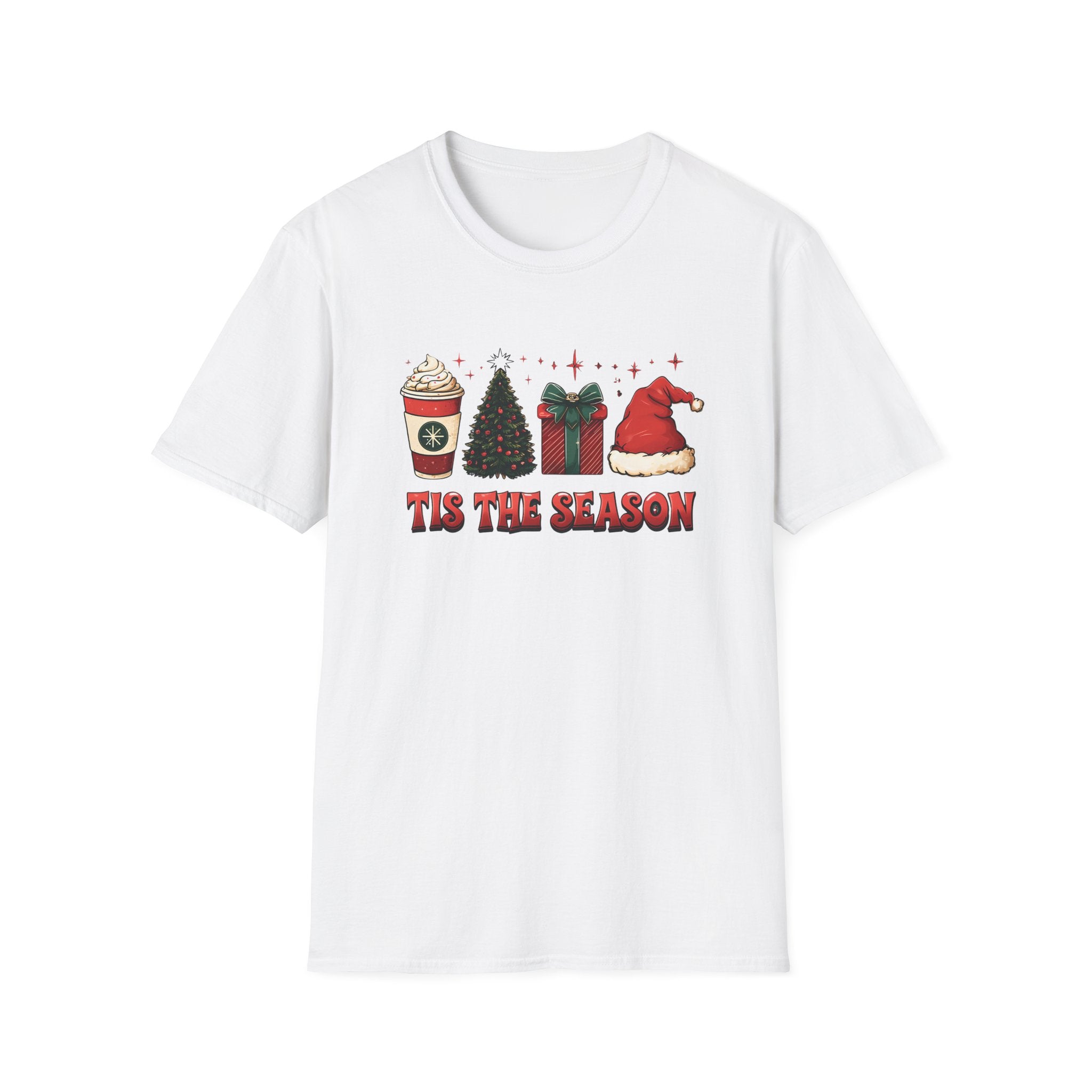 Festive Holiday T-Shirt, Christmas Tee, Unisex Softstyle Shirt, 'Tis the Season Apparel, Perfect for Parties, Gifts, Celebrations