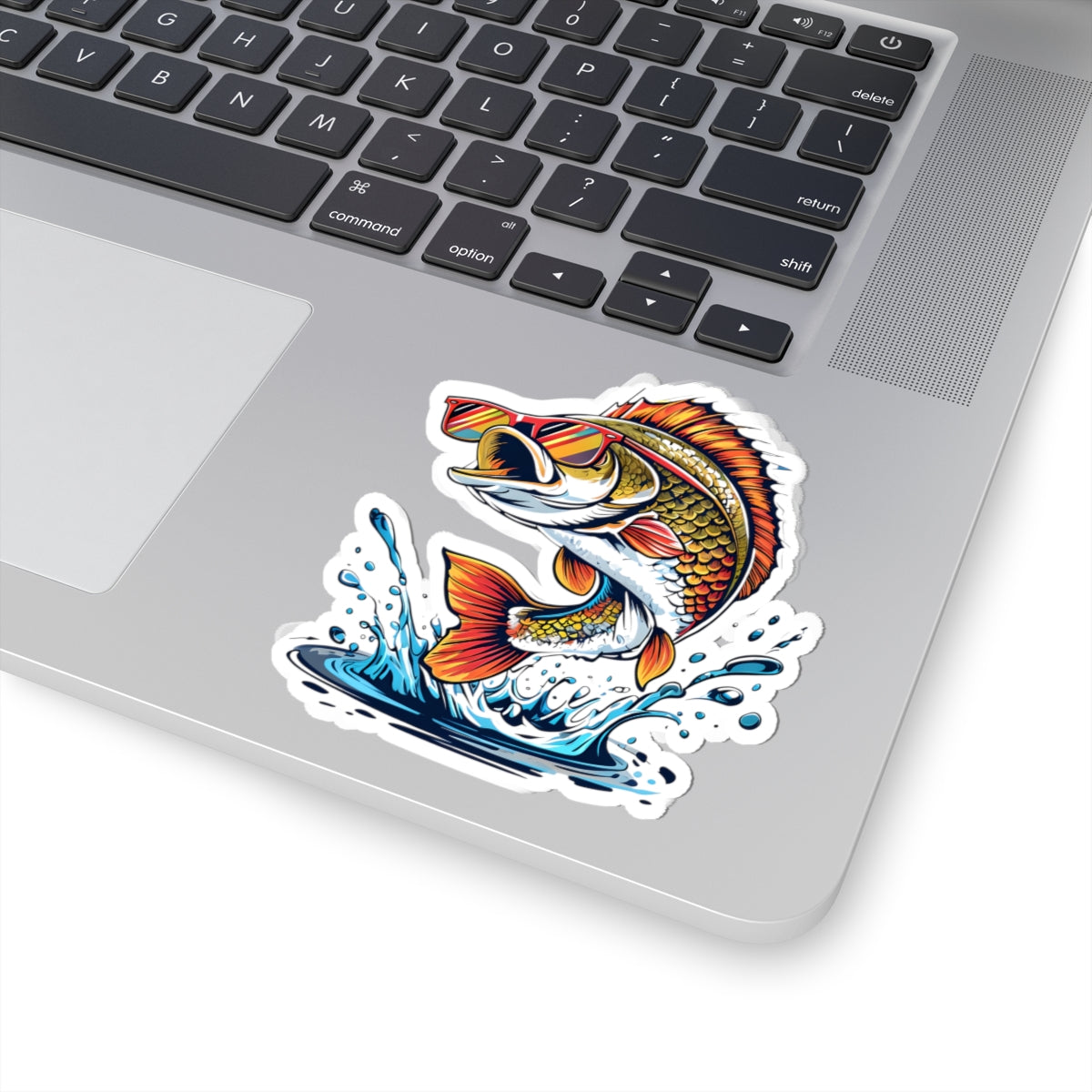 Cool Bass Fish Kiss-Cut Stickers - Perfect for Fishing Enthusiasts & Outdoor Lovers