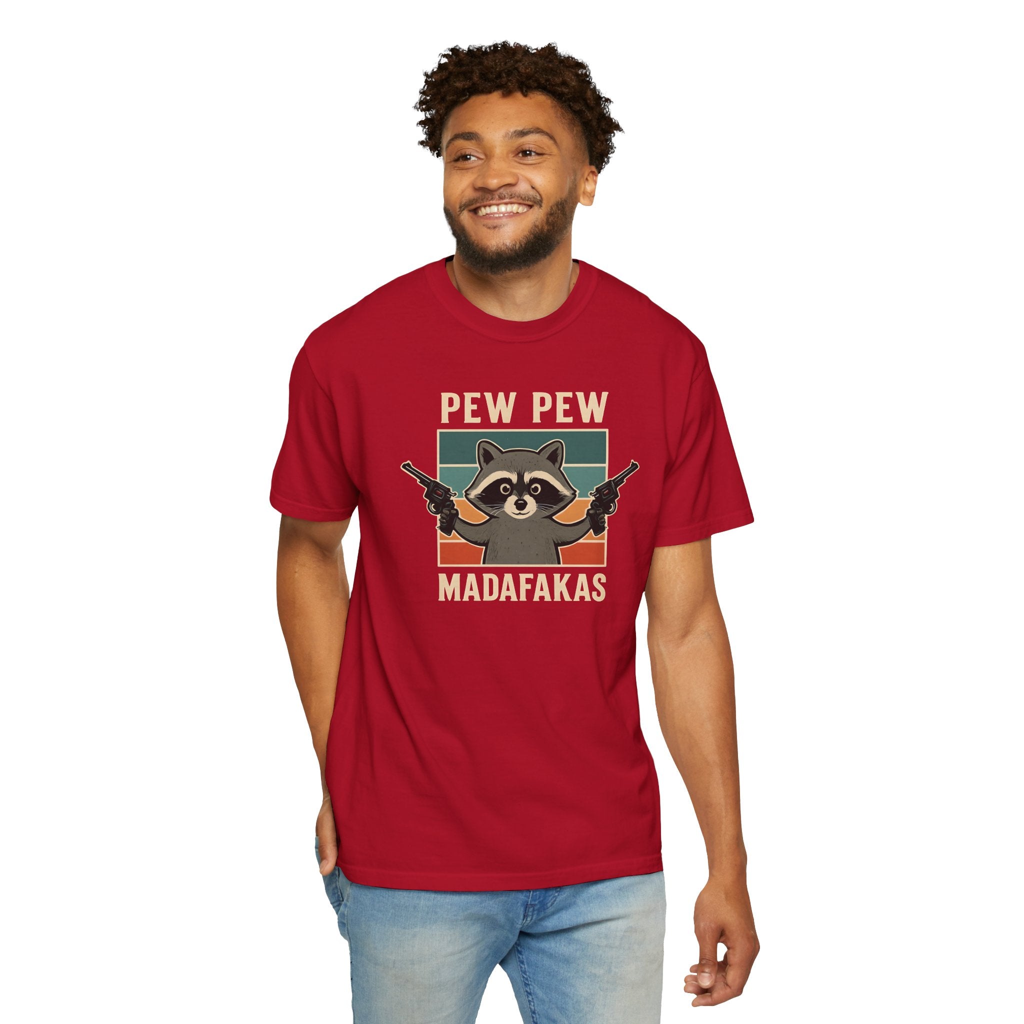 Pew Pew MafaFakas T-Shirt - Fun Unisex Garment-Dyed Tee