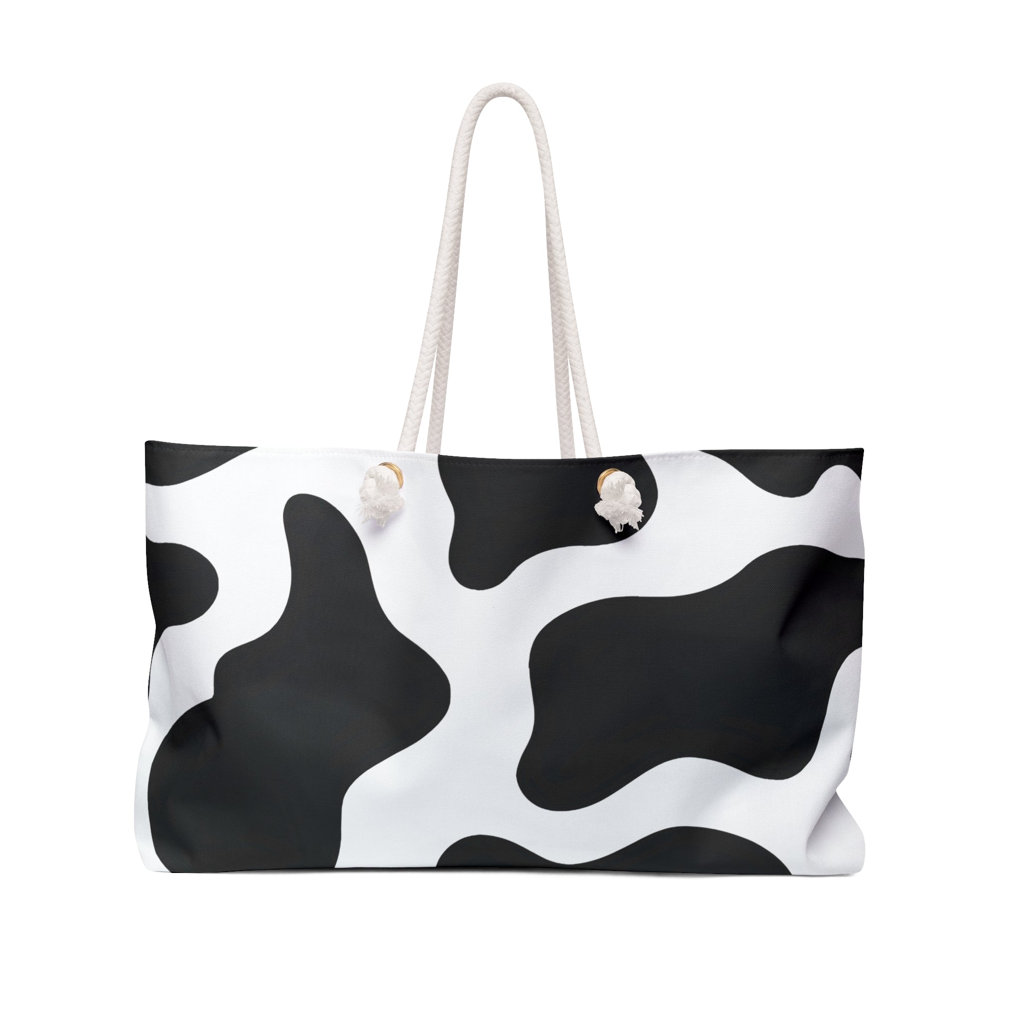 Stylish Cow Print Weekender Bag, Travel Tote, Gym, Beach Bag, Weekend Getaway, Unique Accessories