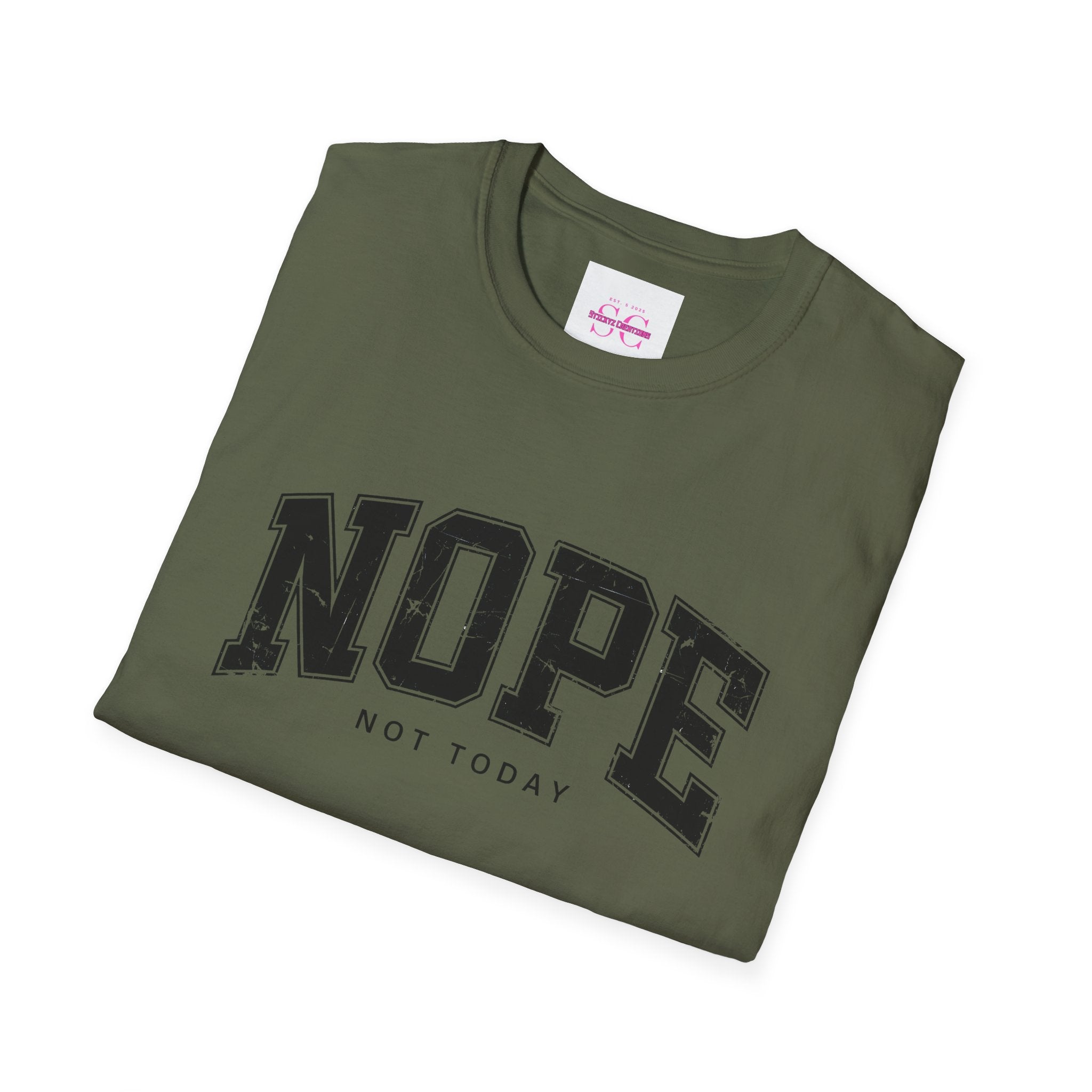 Funny Nope Not Today T-Shirt, Relaxed Casual Tee, Gift for Friends, Unisex Graphic Shirt, Everyday Wear, Humor Tee