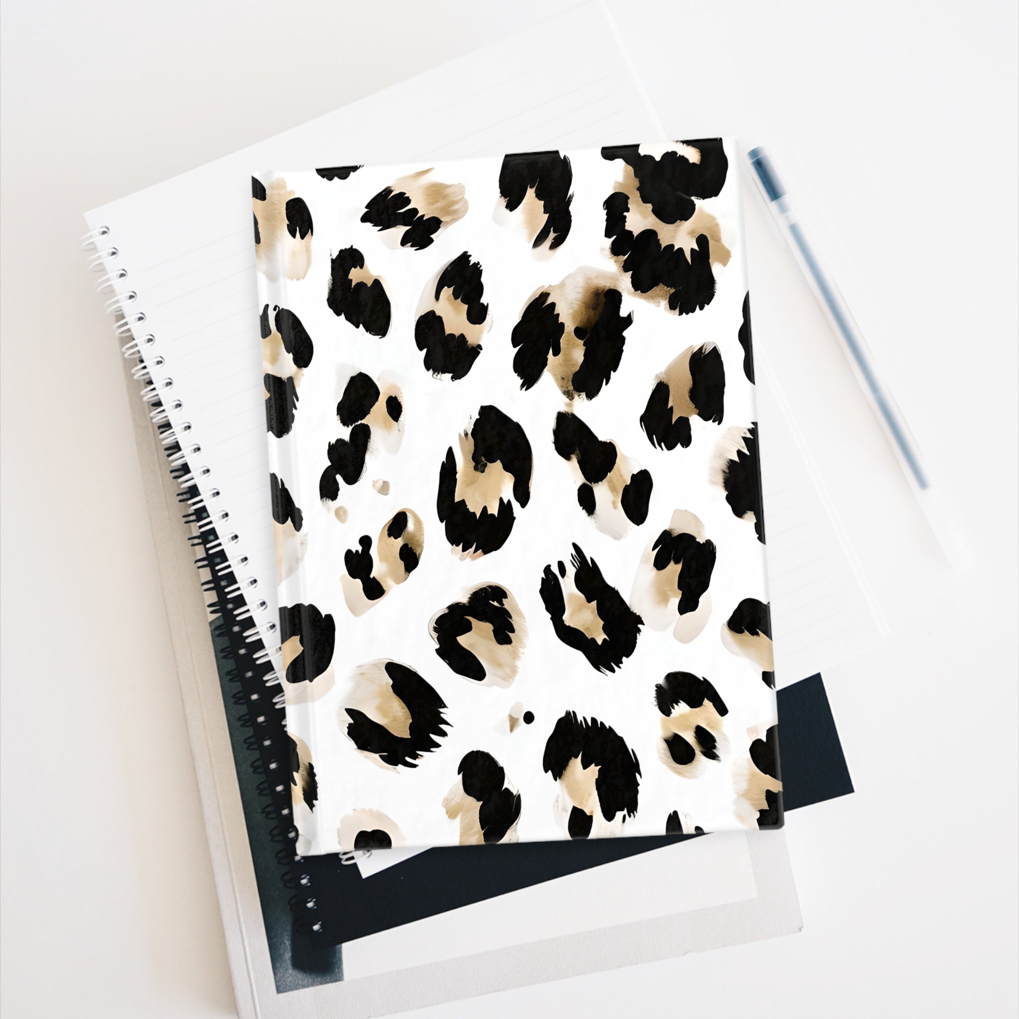 Chic Leopard Print Journal - Stylish Notebook for Writing, Gift for Her, Animal Print Diary, Inspirational Journal