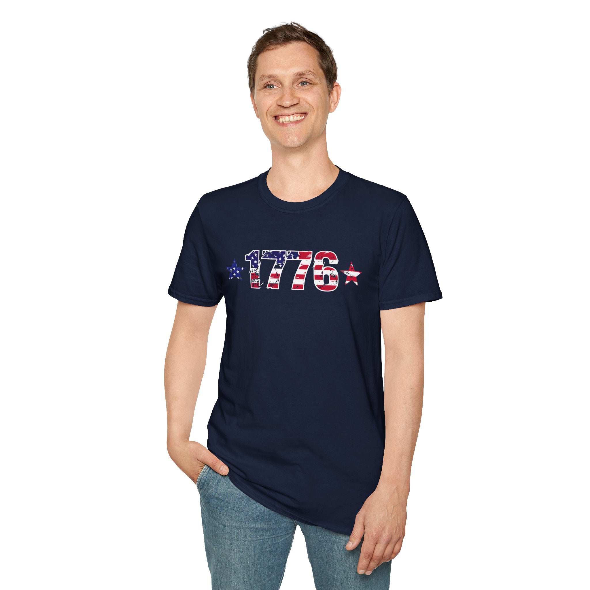1776 Patriotic T-Shirt — American Flag Vintage Independence Day Tee