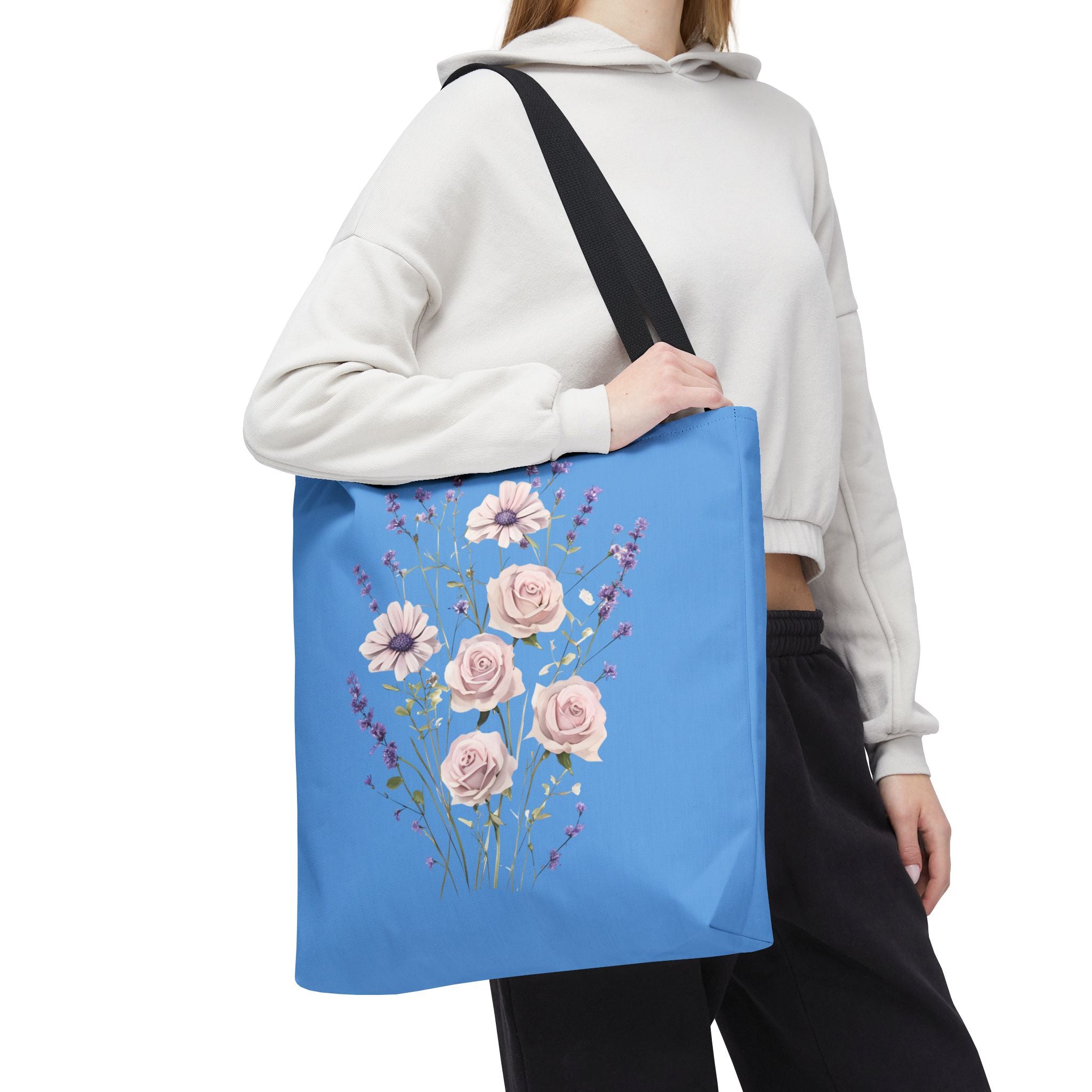 Floral Print Tote Bag - Vibrant Summer Shopping Bag