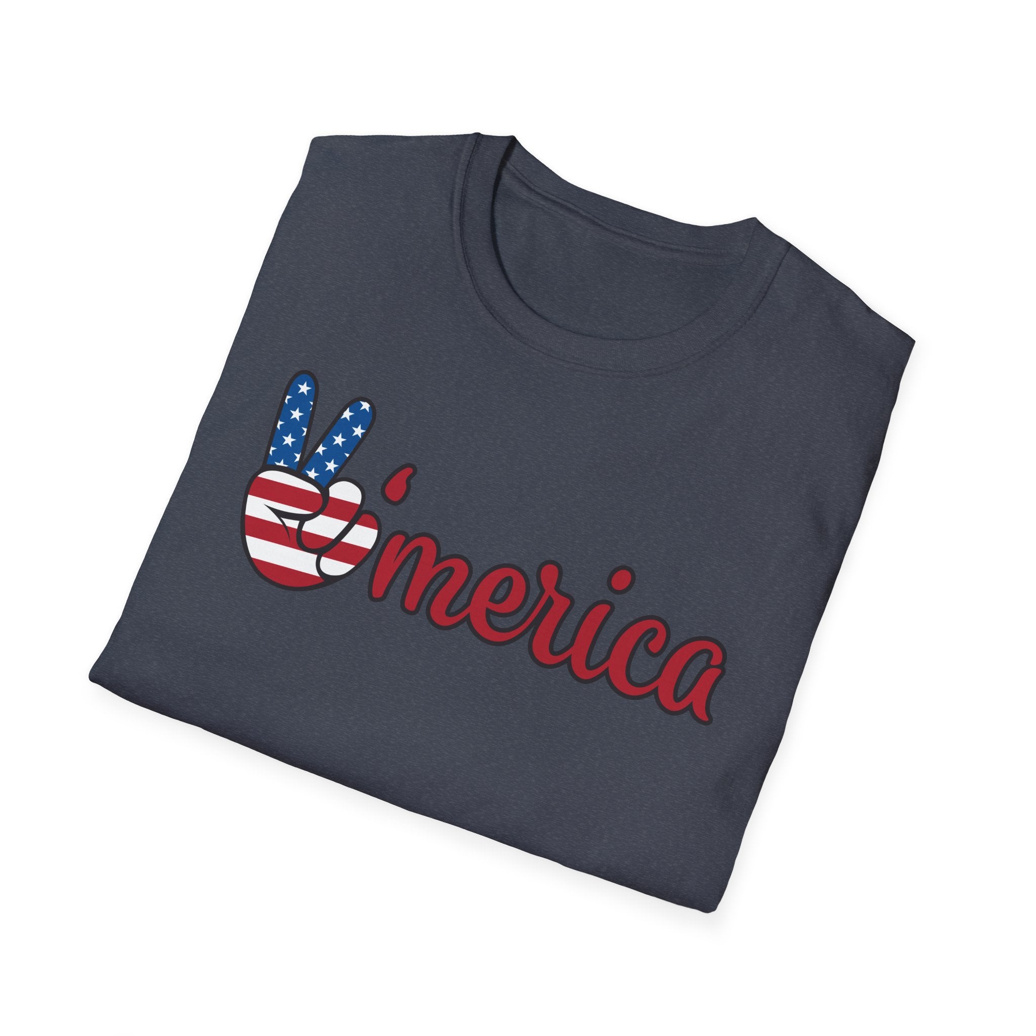 Patriotic Peace T-Shirt for Unisex, Casual Wear, Independence Day Gift, Summer Style, Comfortable Tee
