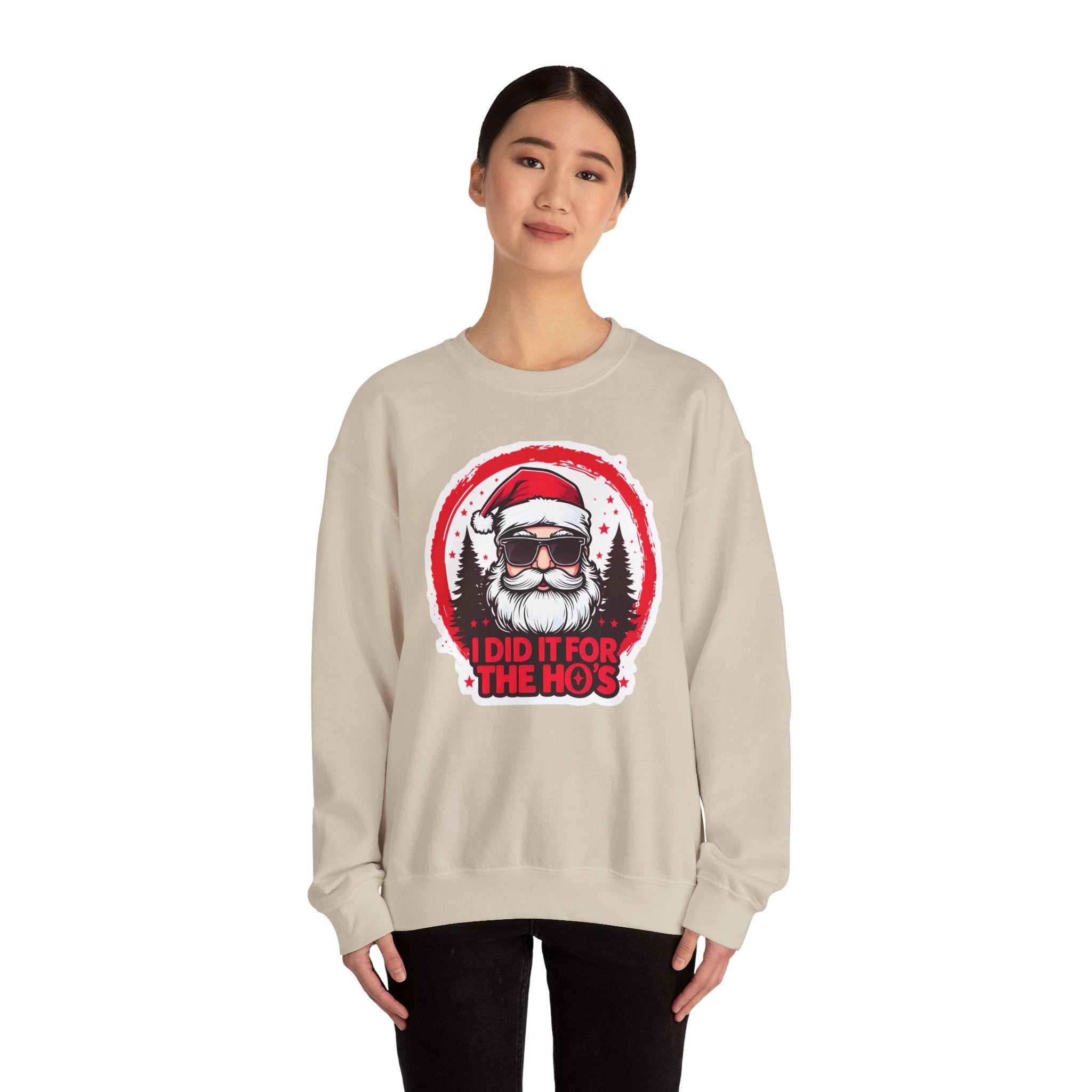Funny Christmas Sweatshirt, Santa Graphic Crewneck, Holiday Gift for Him/Her, Festive Apparel for Parties, Winter Wear