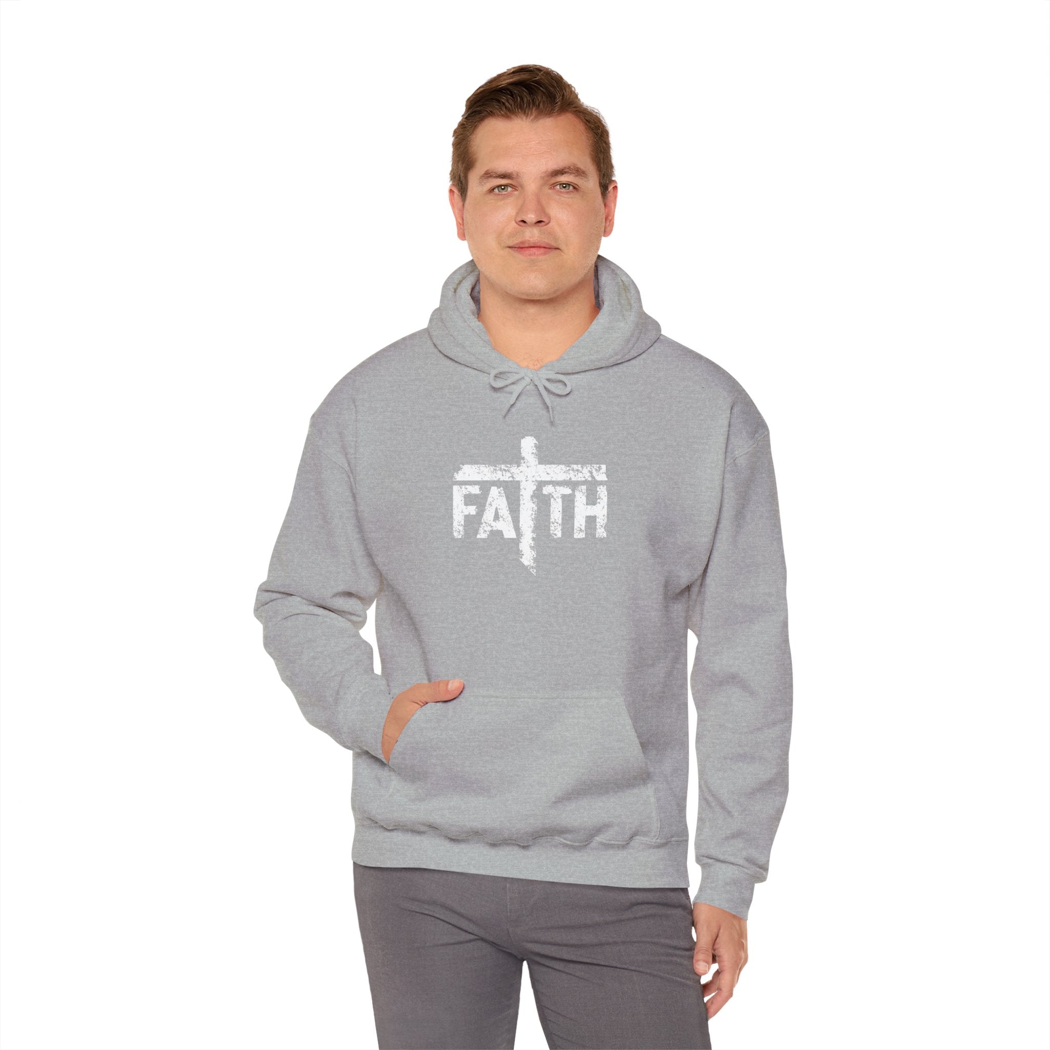 Faith Hoodie, Inspirational Sweatshirt for Men and Women, Cozy Pullover for Church, Gifts for Believers, Religious Apparel