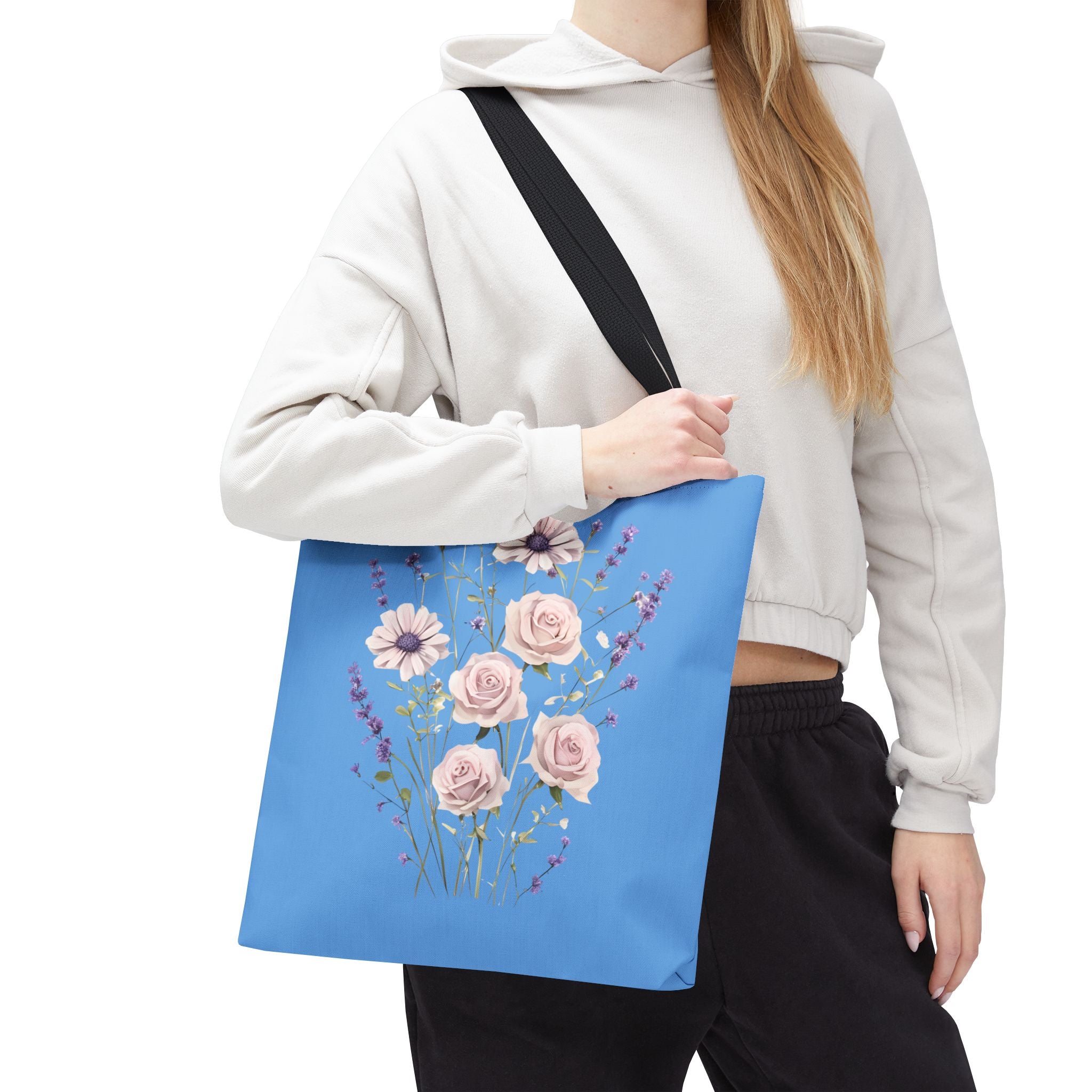 Floral Print Tote Bag - Vibrant Summer Shopping Bag