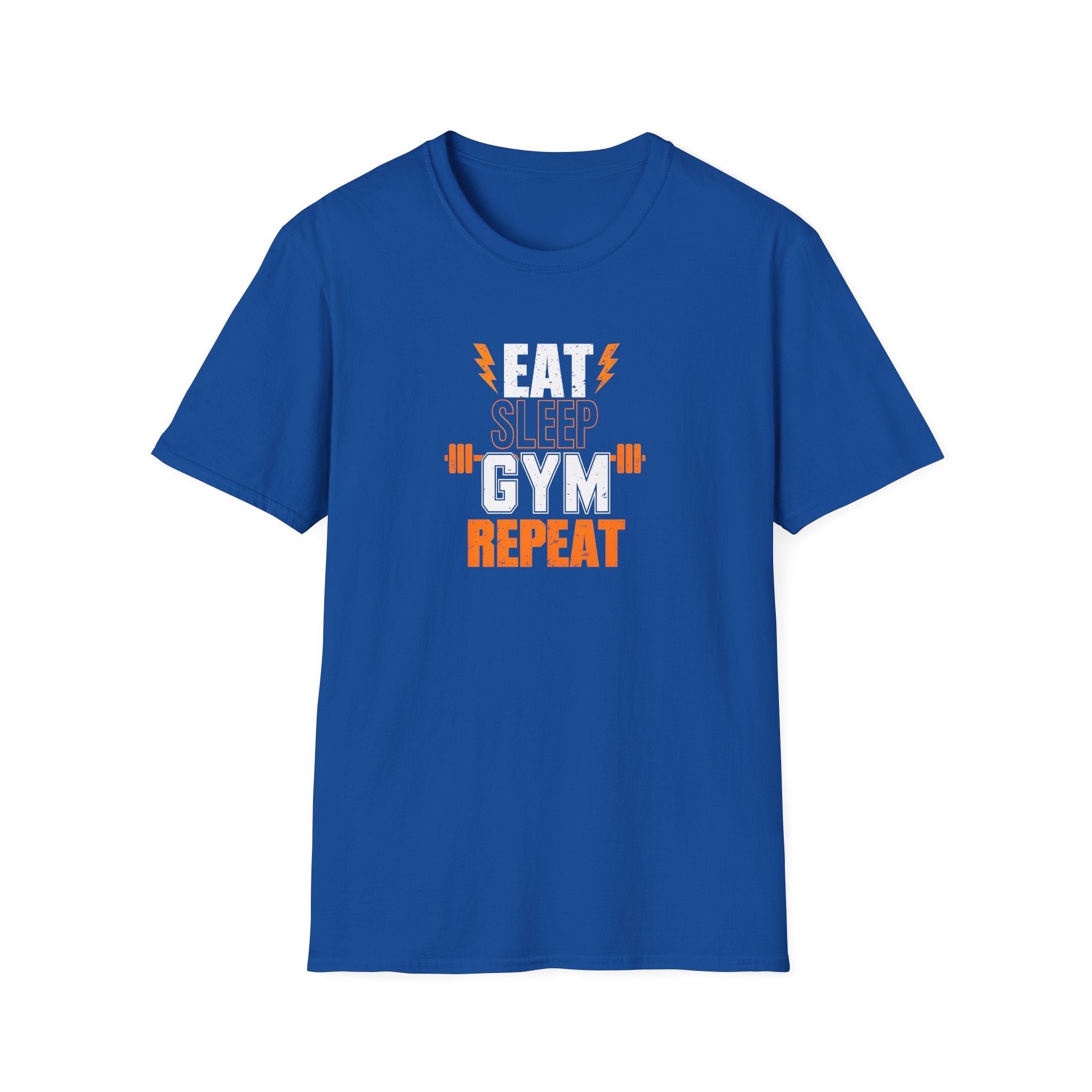Gym Motivation Unisex Softstyle T-Shirt – Eat Sleep Gym Repeat