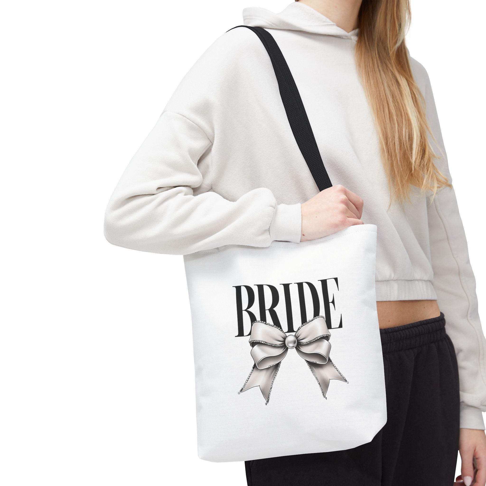 Elegant Bride Tote Bag with Bow Design