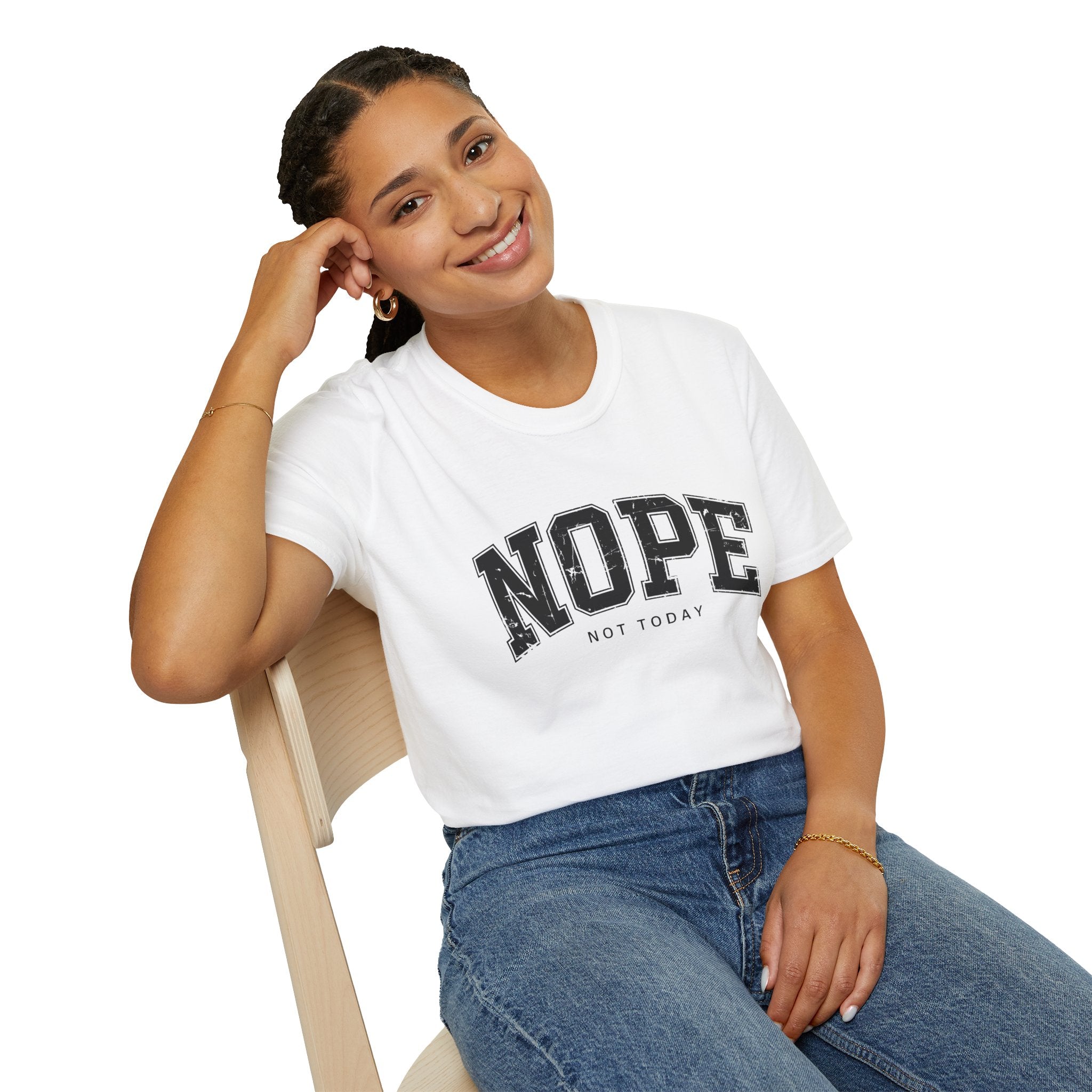 Funny Nope Not Today T-Shirt, Relaxed Casual Tee, Gift for Friends, Unisex Graphic Shirt, Everyday Wear, Humor Tee