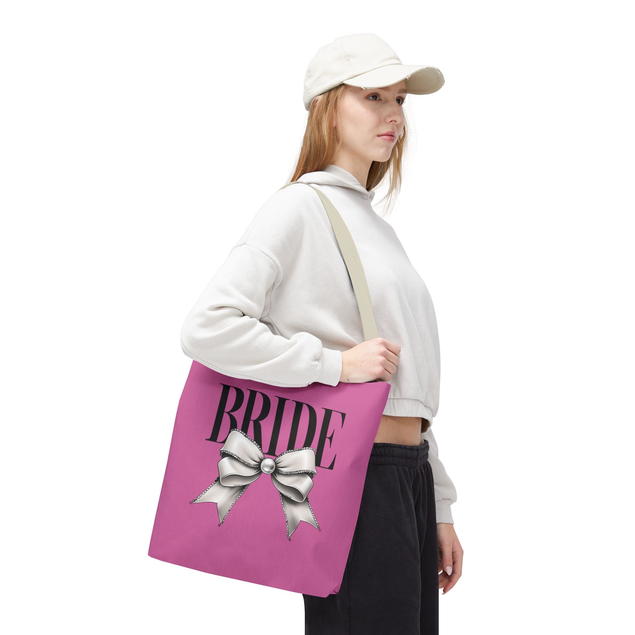 Bride Tote Bag with Bow Design