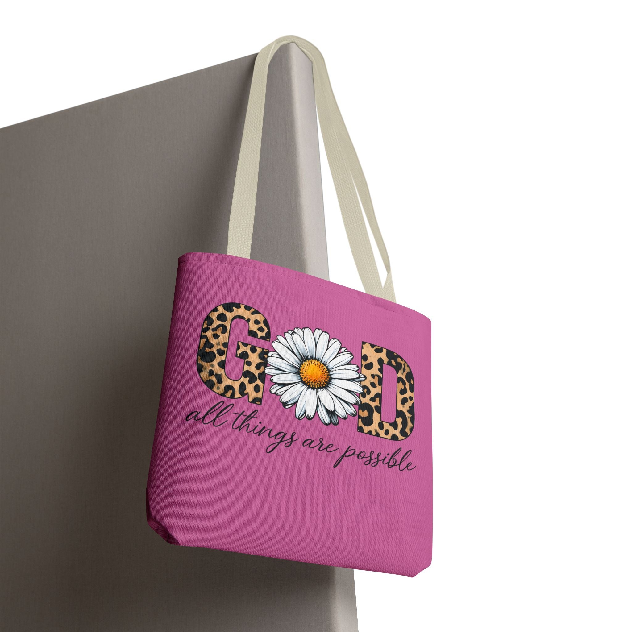 Floral Inspirational Tote Bag - All Things Are Possible