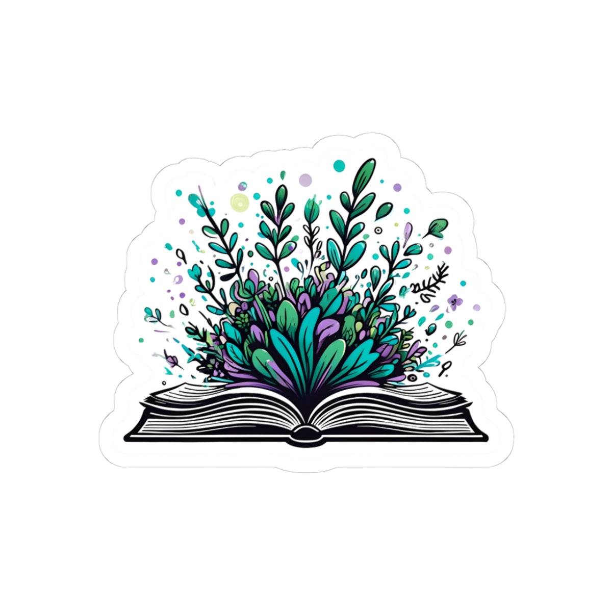 Vibrant book Kiss-Cut Sticker