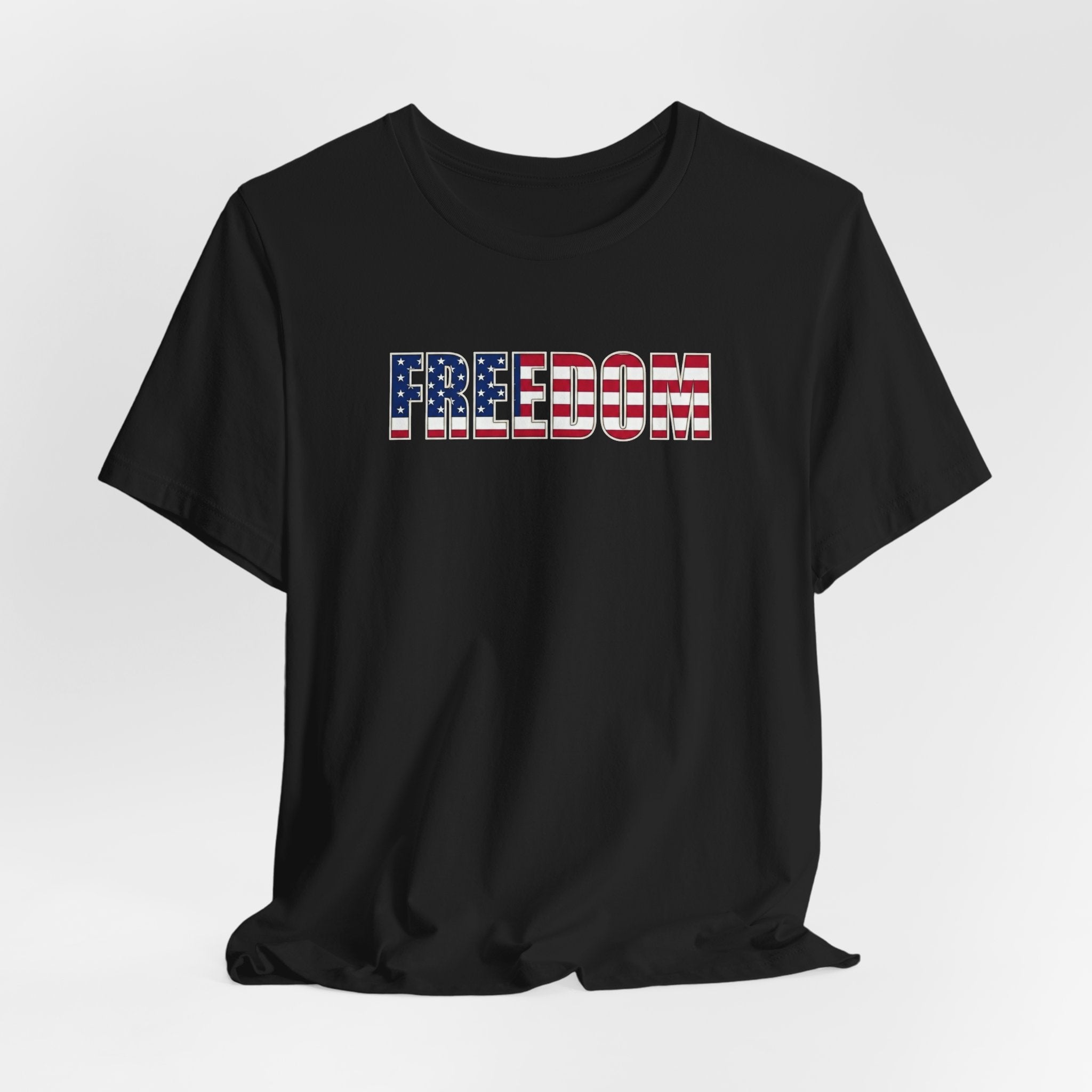 Freedom American Flag Tee — Patriotic 'FREEDOM' Graphic T-Shirt