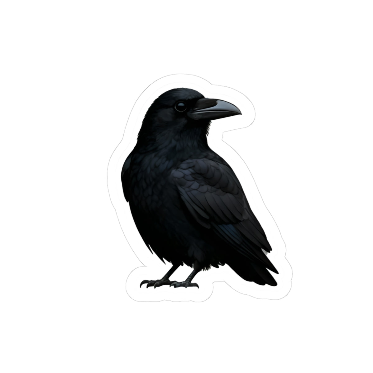 Mystical Raven Kiss-Cut Stickers | Dark Aesthetic, Bird Lovers, Laptop Decals, Nature Decor, Halloween Gifts