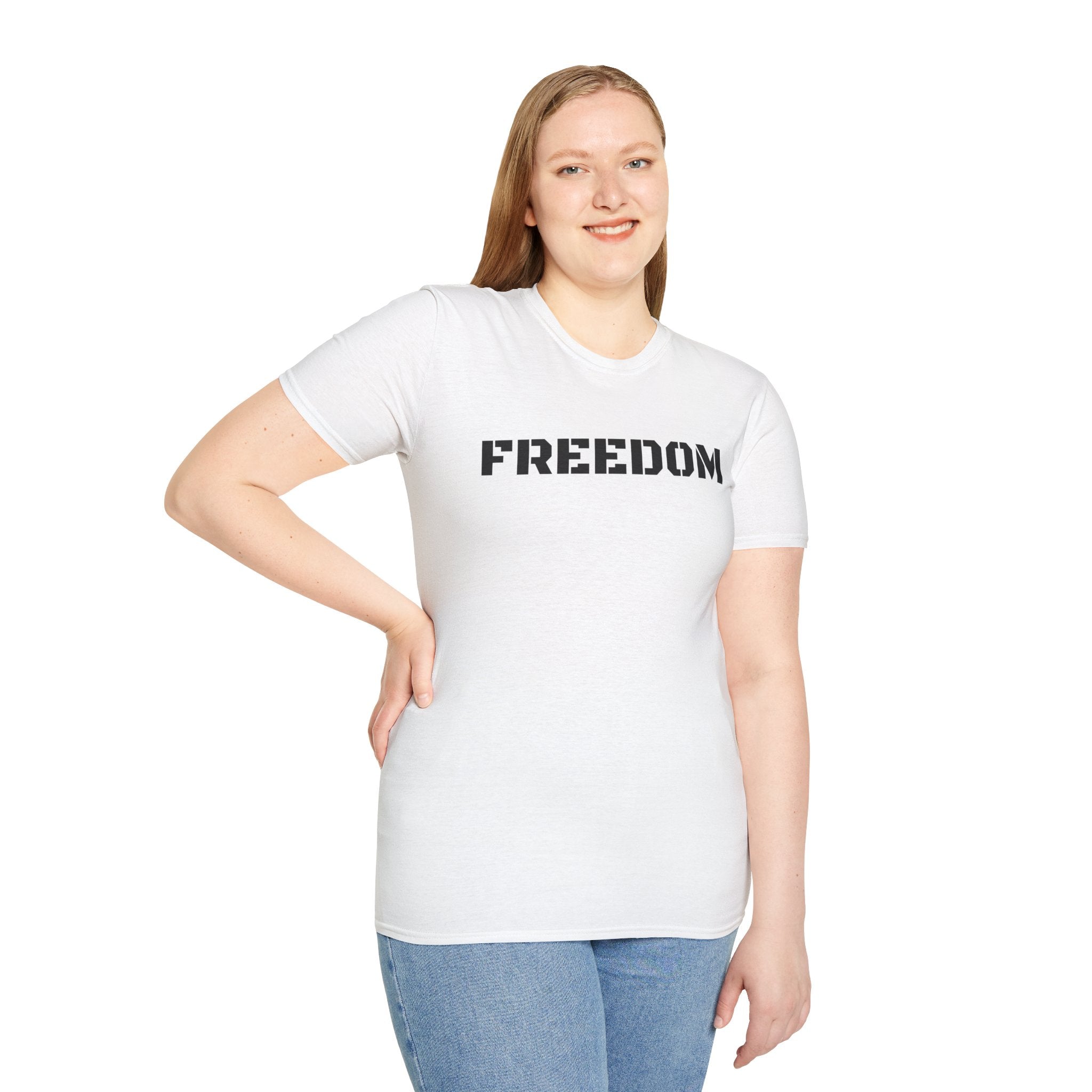Freedom Cross T-Shirt — American Flag Distressed Cross Graphic Tee