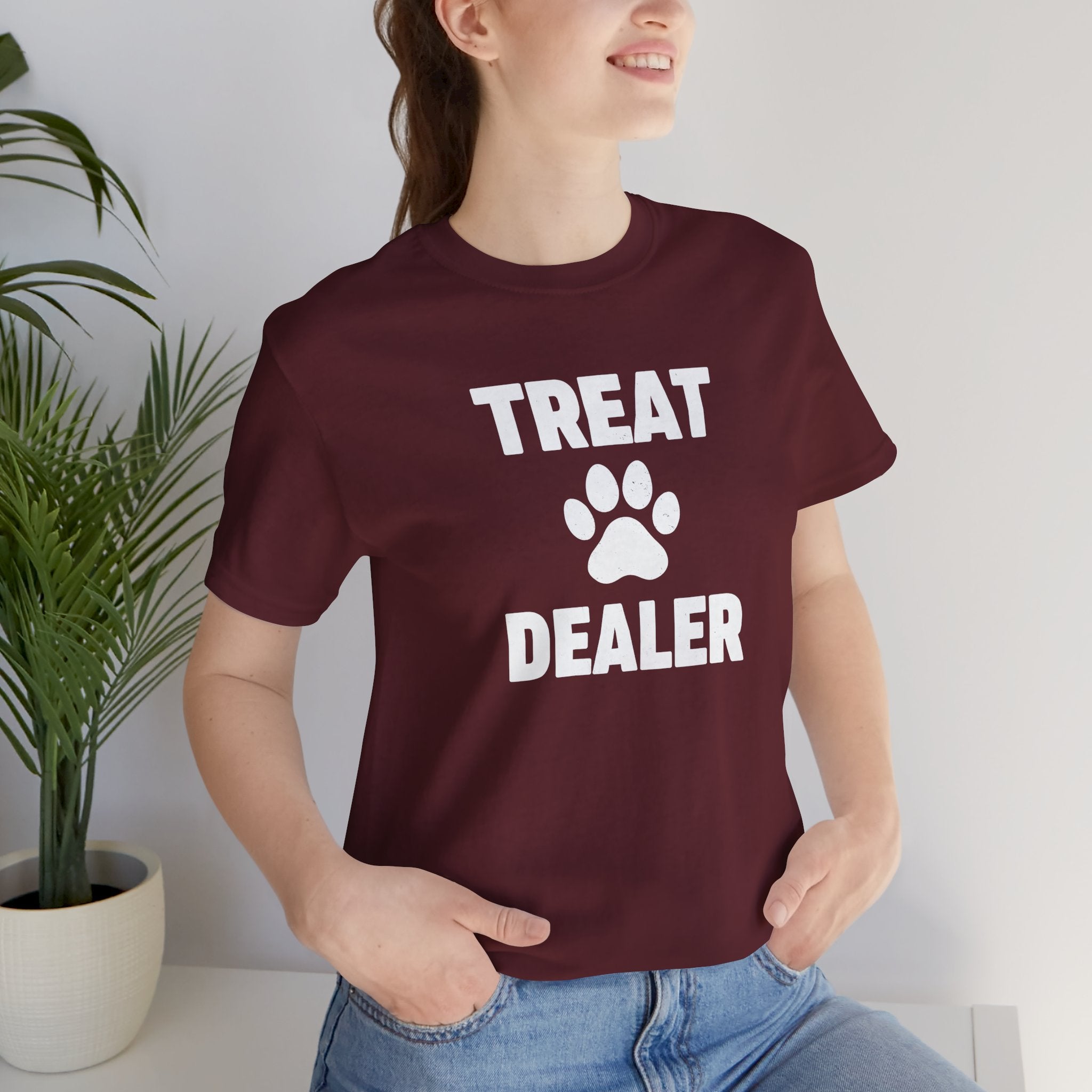 Treat Dealer T-Shirt — Funny Paw Print Tee for Dog Lovers