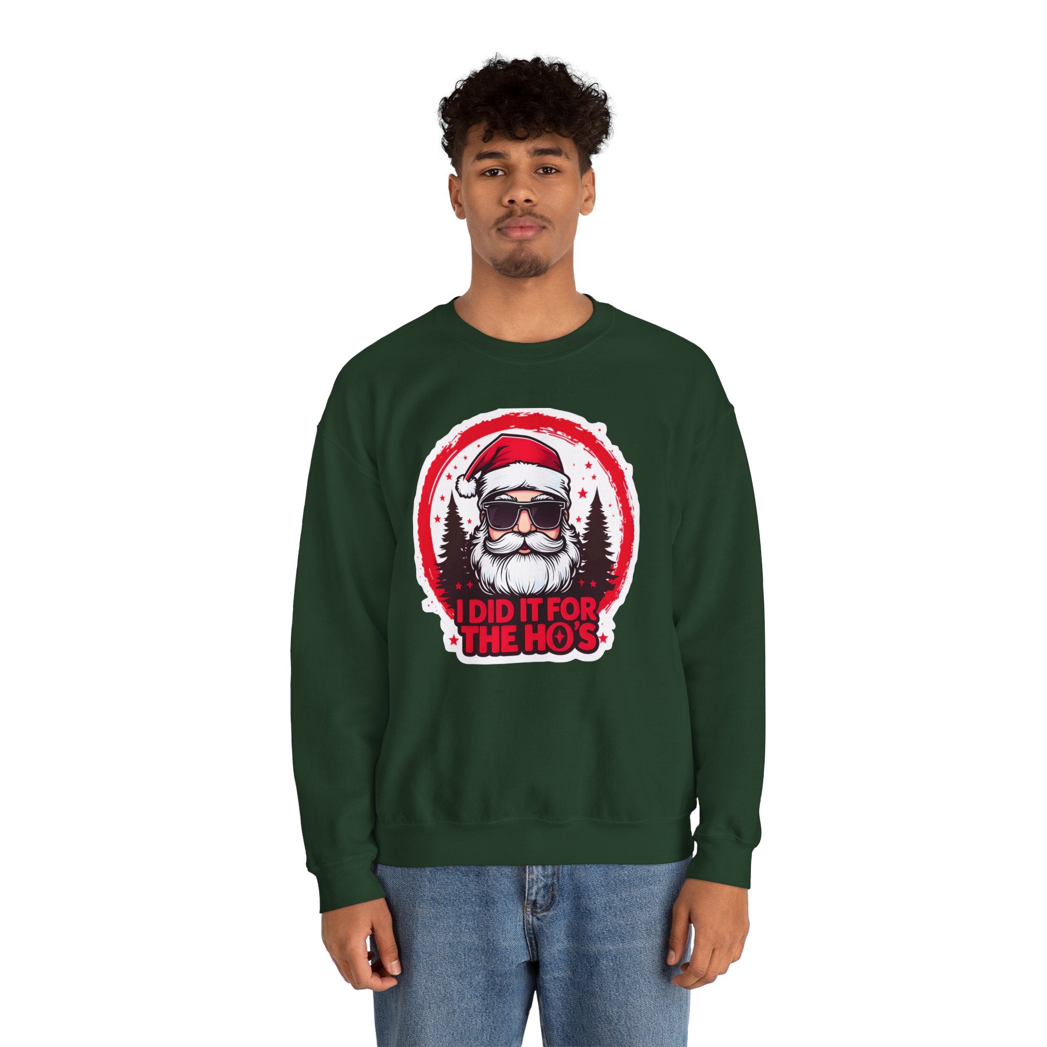 Funny Christmas Sweatshirt, Santa Graphic Crewneck, Holiday Gift for Him/Her, Festive Apparel for Parties, Winter Wear