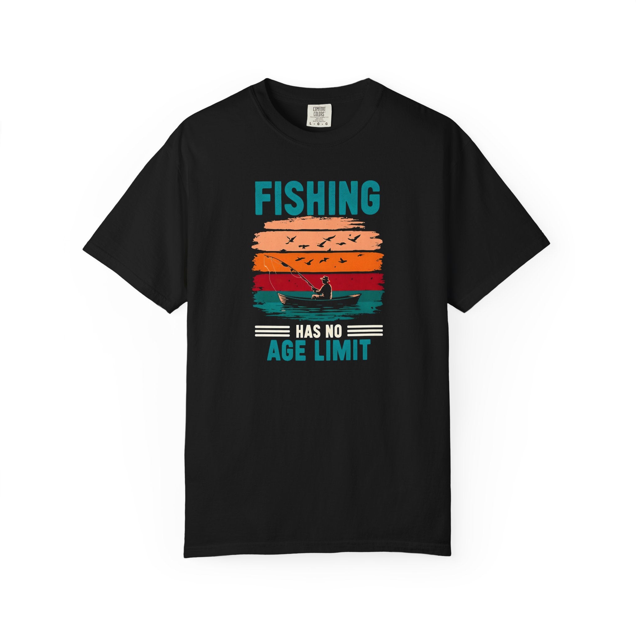 Fishing Age Limit T-Shirt, Unisex Fishing Tee, Outdoor Adventure Shirt, Gift for Fishermen, Summer Relaxation Wear