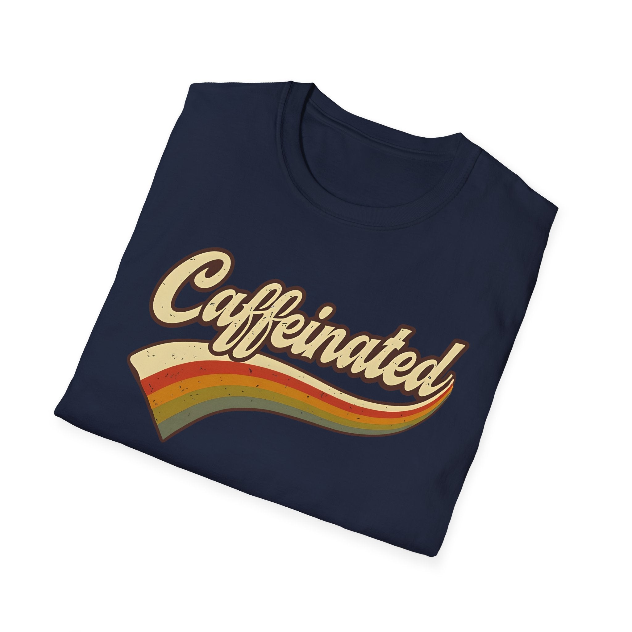 Caffeinated Retro Unisex Softstyle T-Shirt