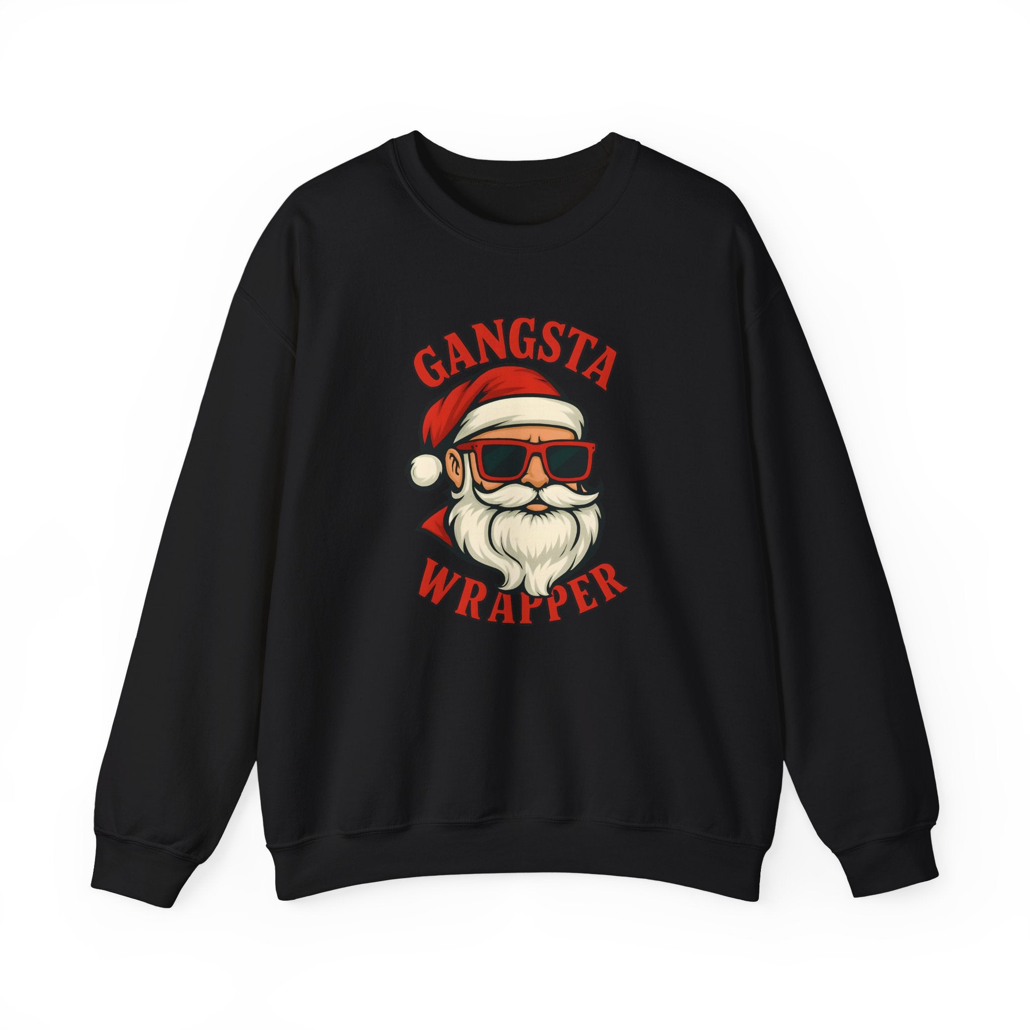 Gangsta Wrapper Crewneck Sweatshirt – Funny Christmas Apparel for Holiday Cheer
