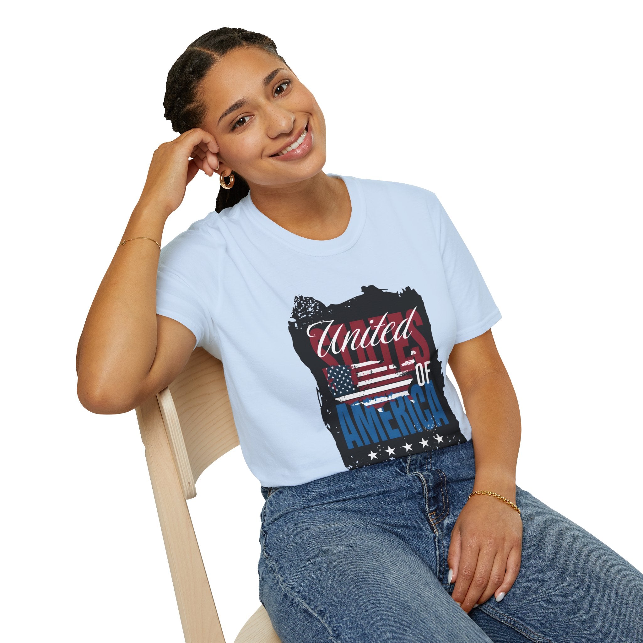 United We Stand T-Shirt — American Flag "United of America" Patriotic Tee for 4th of July