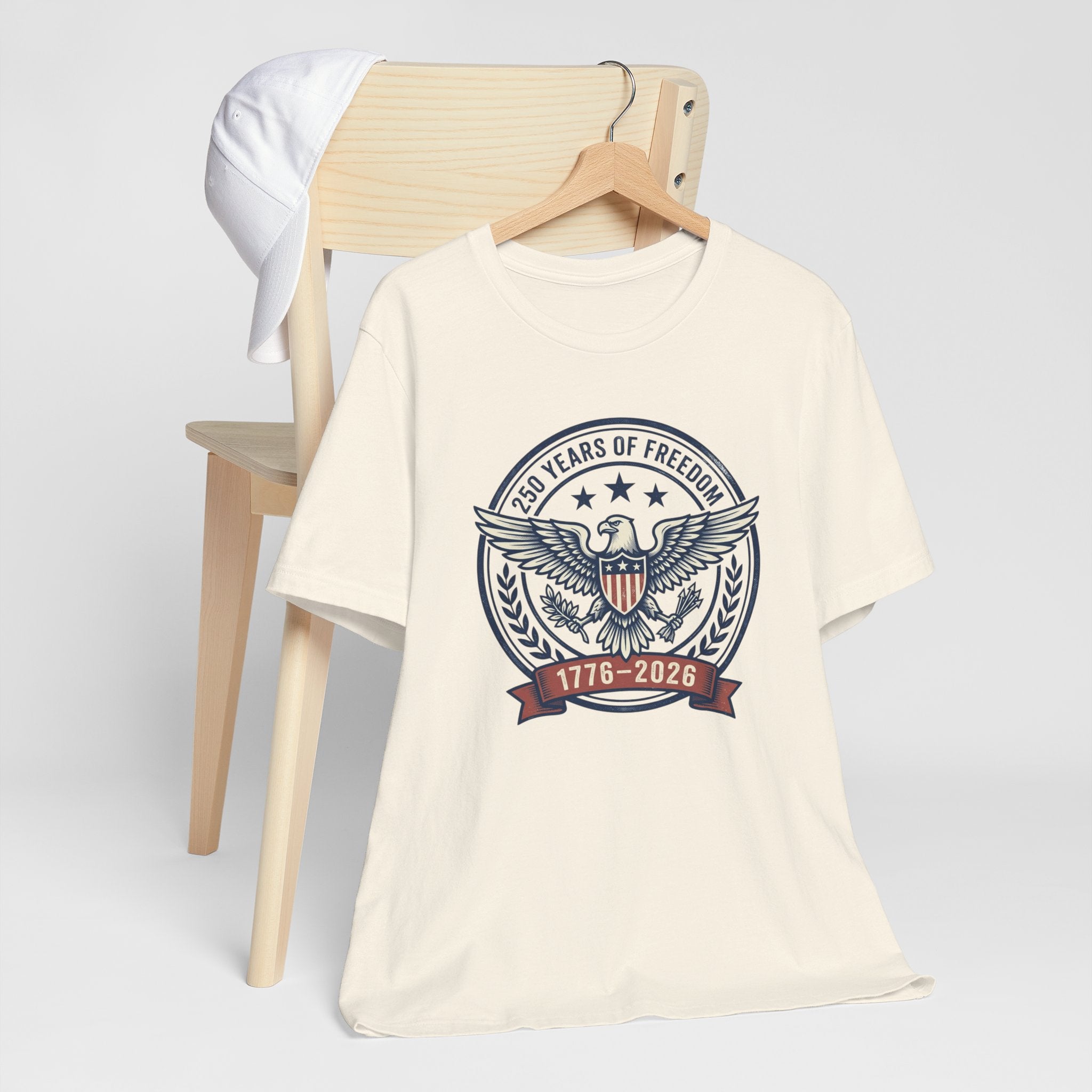 1776–2026 Eagle Crest T-Shirt | Retro Americana 4th of July, Stars & Stripes