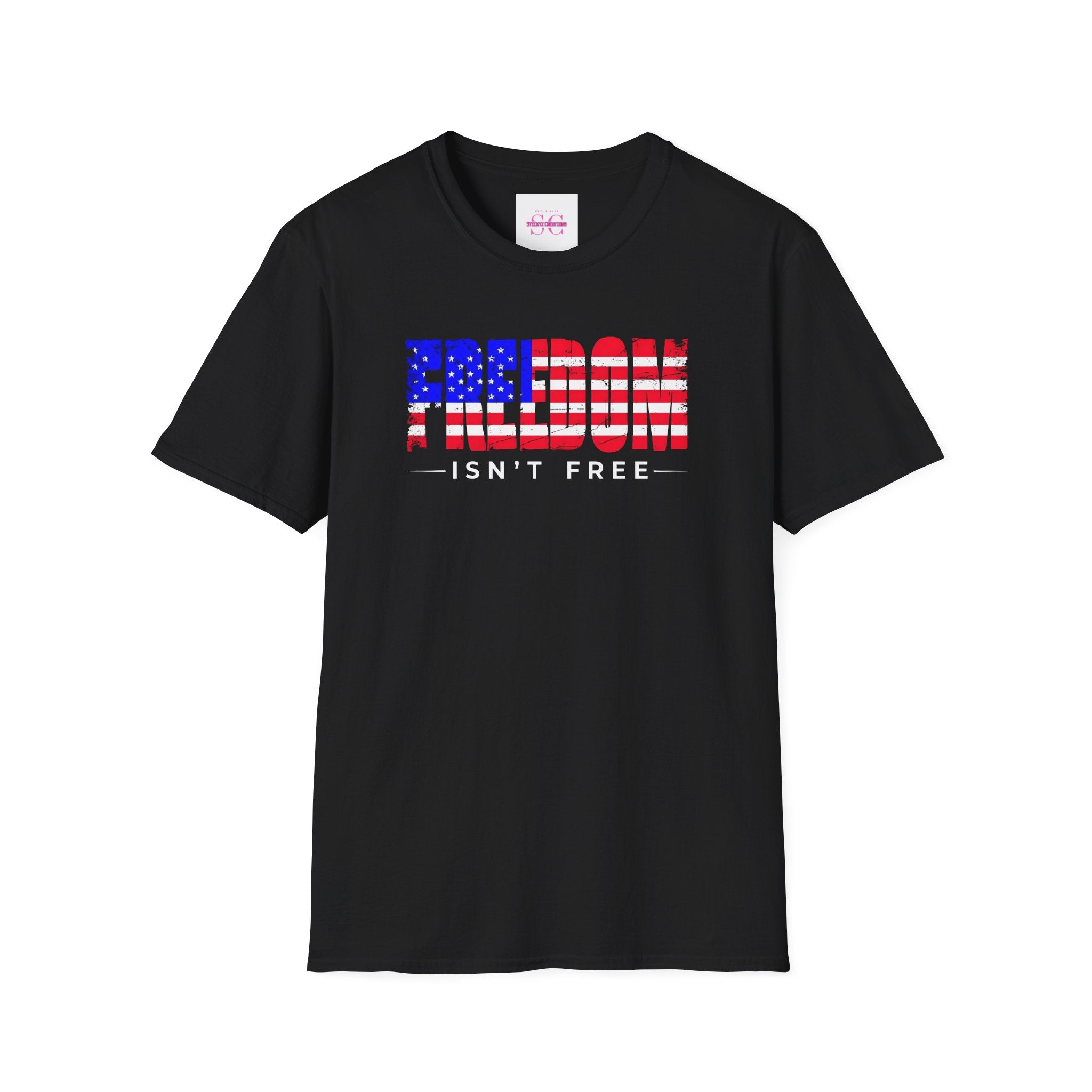Patriotic Freedom T-Shirt - Unisex Softstyle Tee, Independence Day, Memorial Day, Veteran's Day, Everyday Wear, Gift Idea