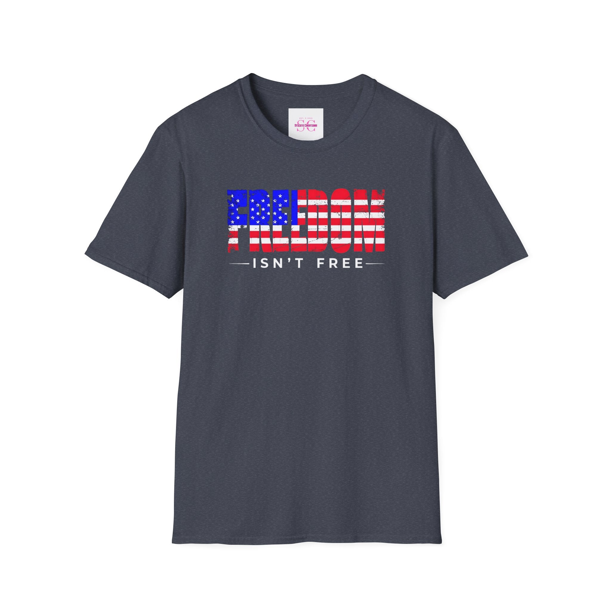 Patriotic Freedom T-Shirt - Unisex Softstyle Tee, Independence Day, Memorial Day, Veteran's Day, Everyday Wear, Gift Idea