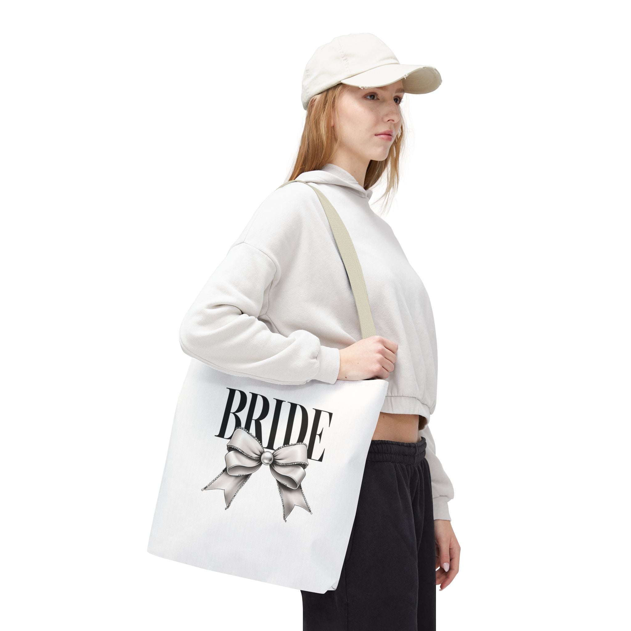 Elegant Bride Tote Bag with Bow Design