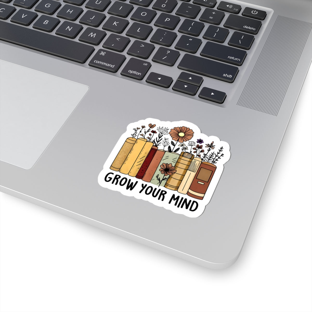Inspirational Grow Your Mind Kiss-Cut Stickers - Perfect for Book Lovers & Students