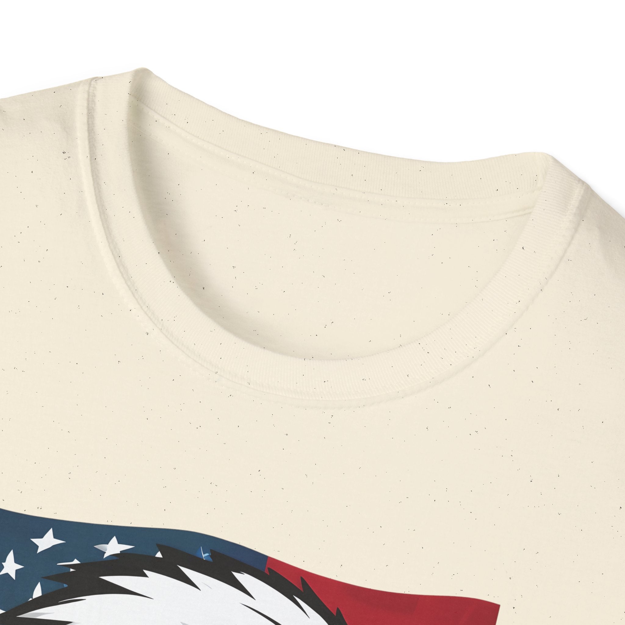 Patriotic Eagle Graphic T-Shirt, Unisex Softstyle Tee for Independence Day, Casual Wear, Gift for Veterans, American Pride Clothing