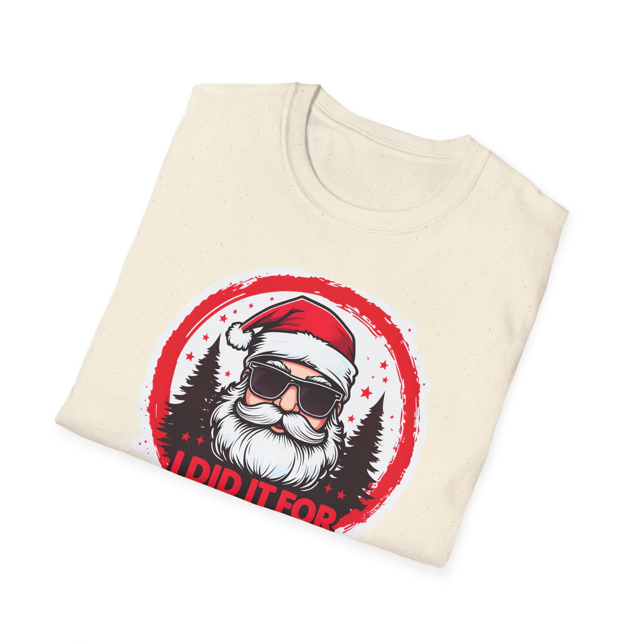 Funny Santa T-Shirt, Christmas Humor Shirt, Holiday Gift, Unisex Tee, I Did It For The Ho's, Festive Apparel, Winter Party Wear