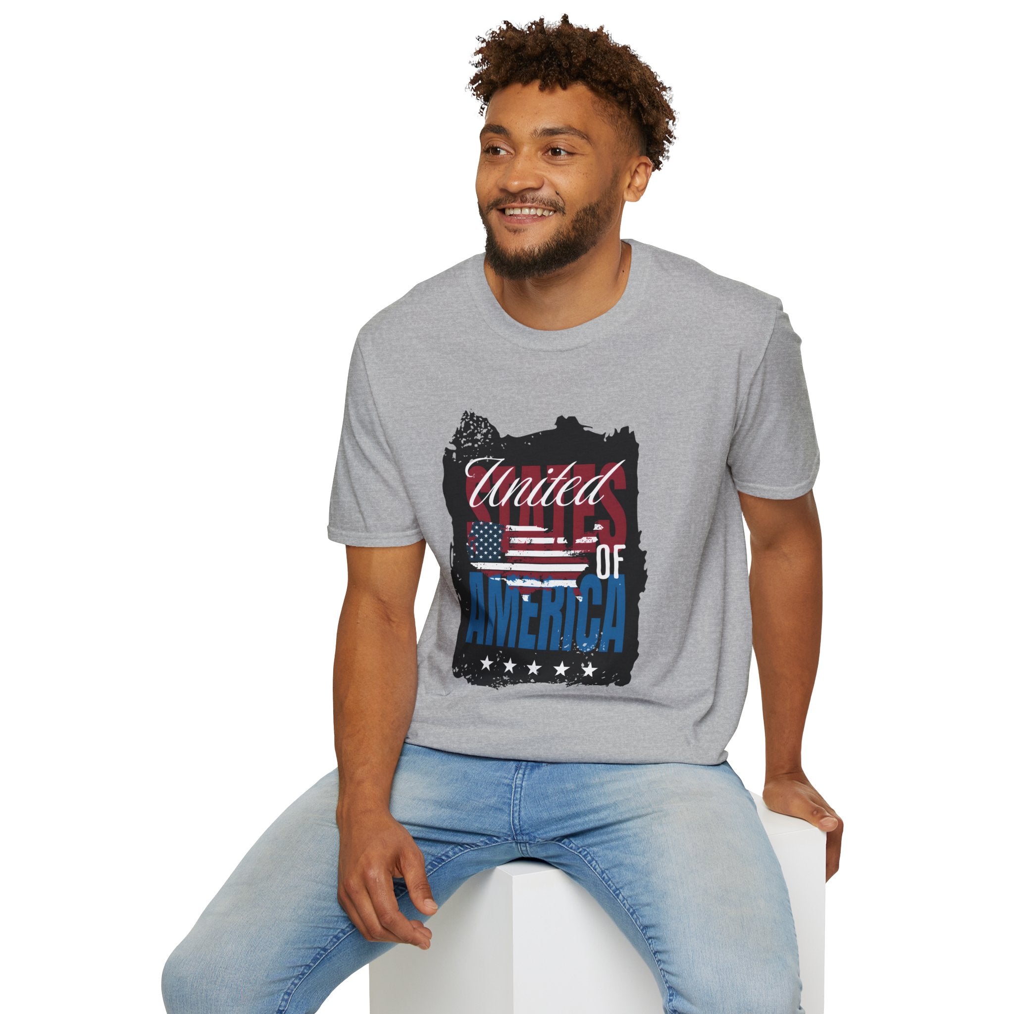 United We Stand T-Shirt — American Flag "United of America" Patriotic Tee for 4th of July