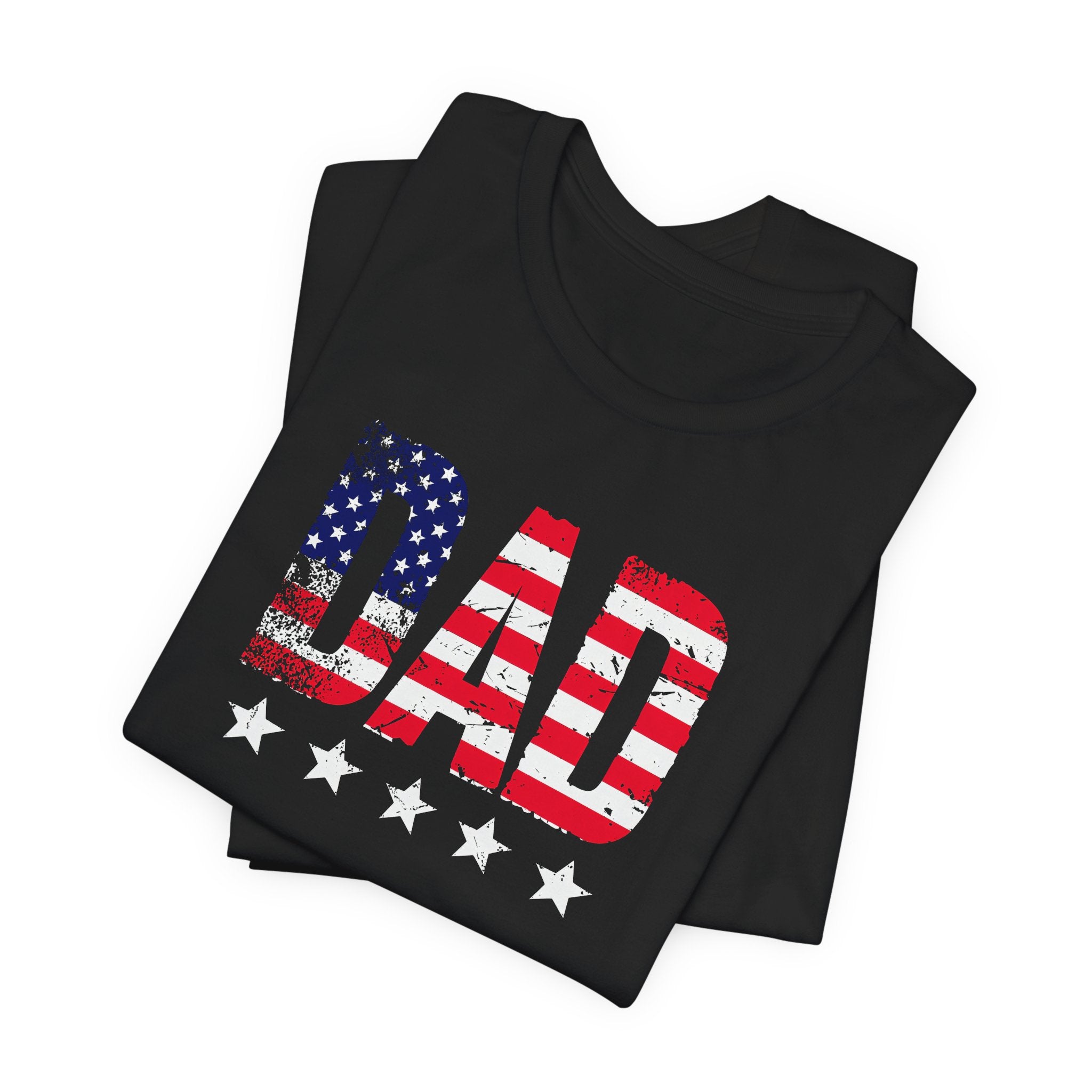 Dad USA Flag T-Shirt — Patriotic Father’s Day Tee with Stars