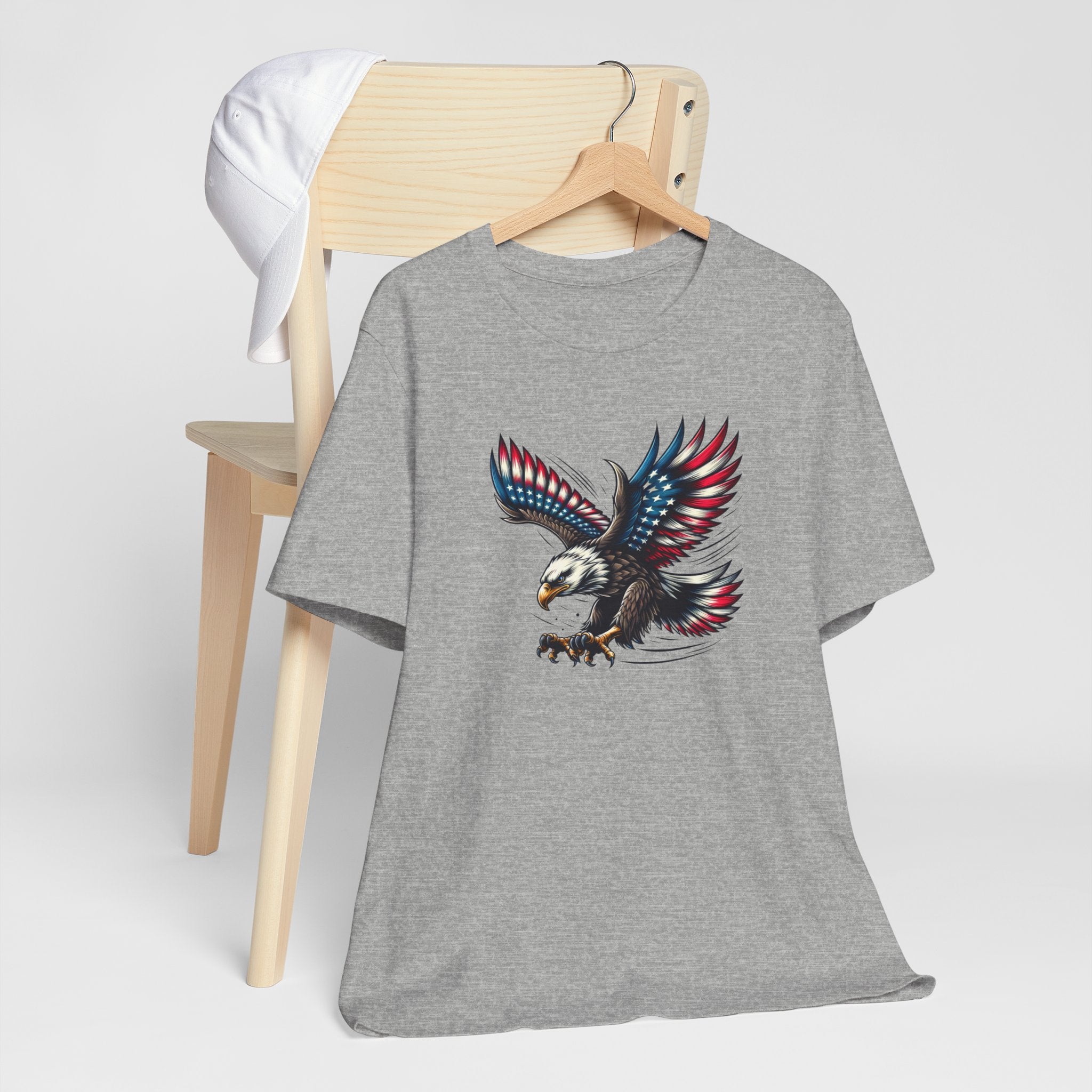 Patriotic Bald Eagle Tee — Red, White & Blue Graphic T-Shirt