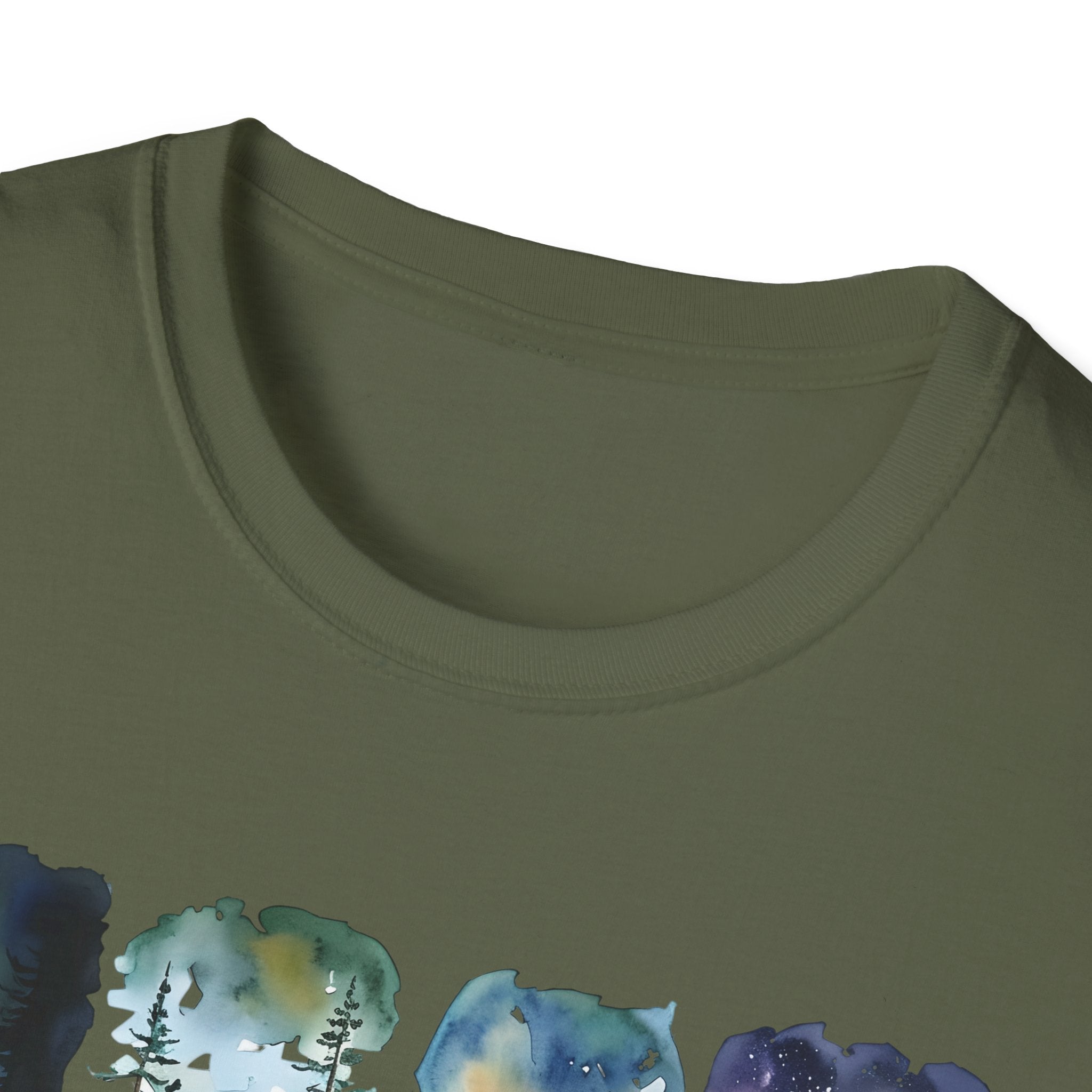 Camping Life T‑Shirt — Retro Campsite Scenes (Campfire, Trailer, Tent, Northern Lights)