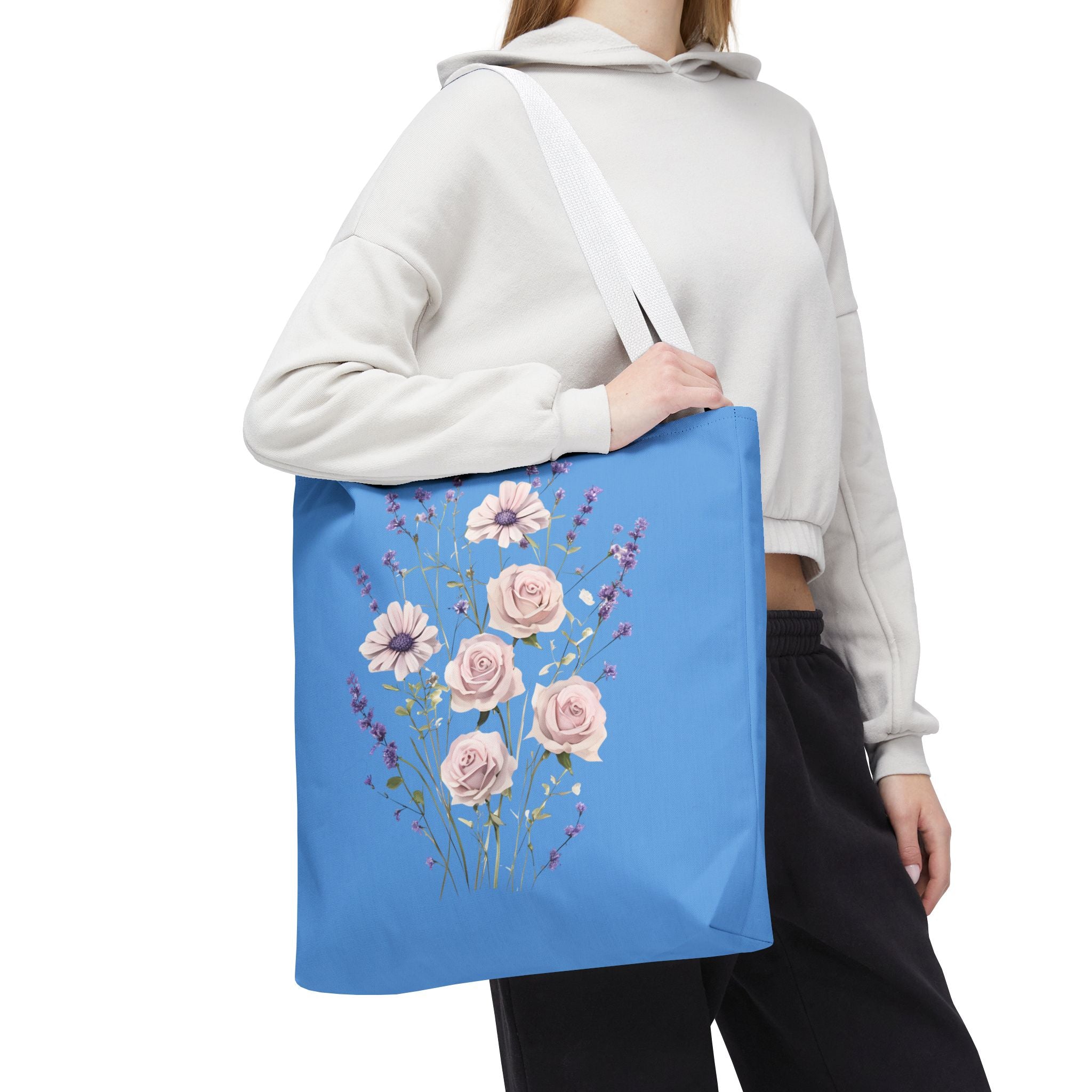 Floral Print Tote Bag - Vibrant Summer Shopping Bag