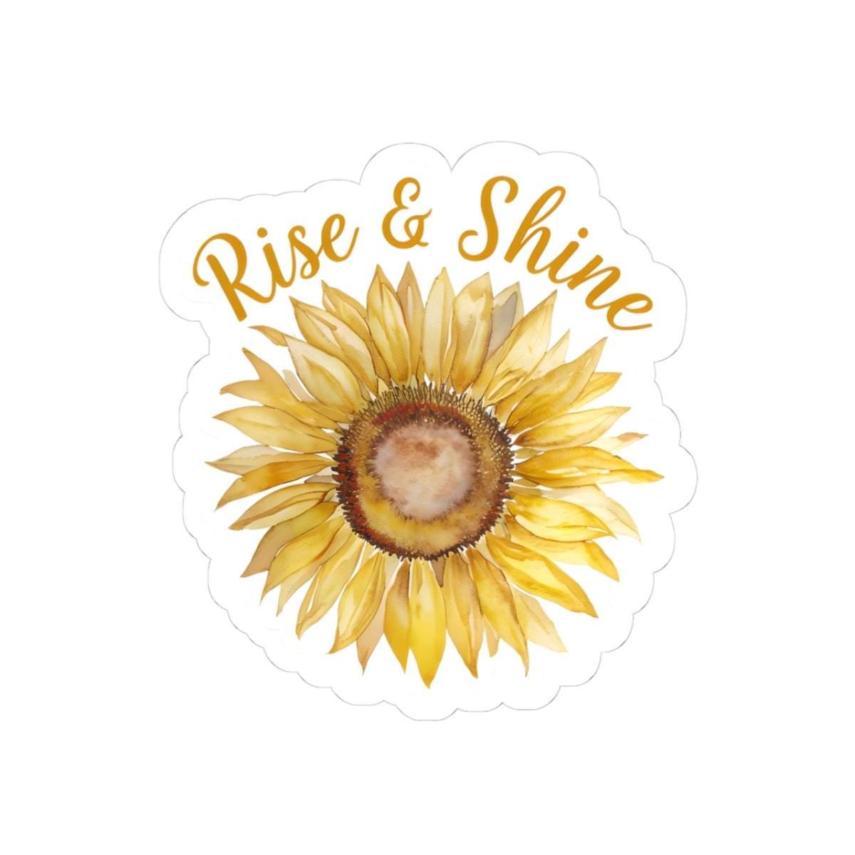 Sunflower Rise & Shine Stickers - Inspirational Décor for Laptops & Journals