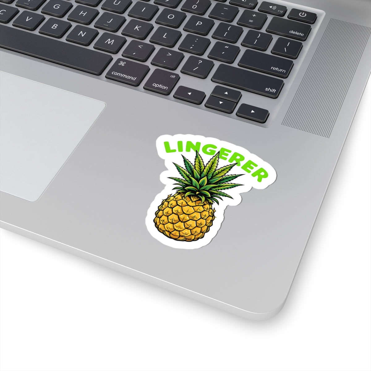 Tropical Pineapple Kiss-Cut Sticker - "LINGERER" Design